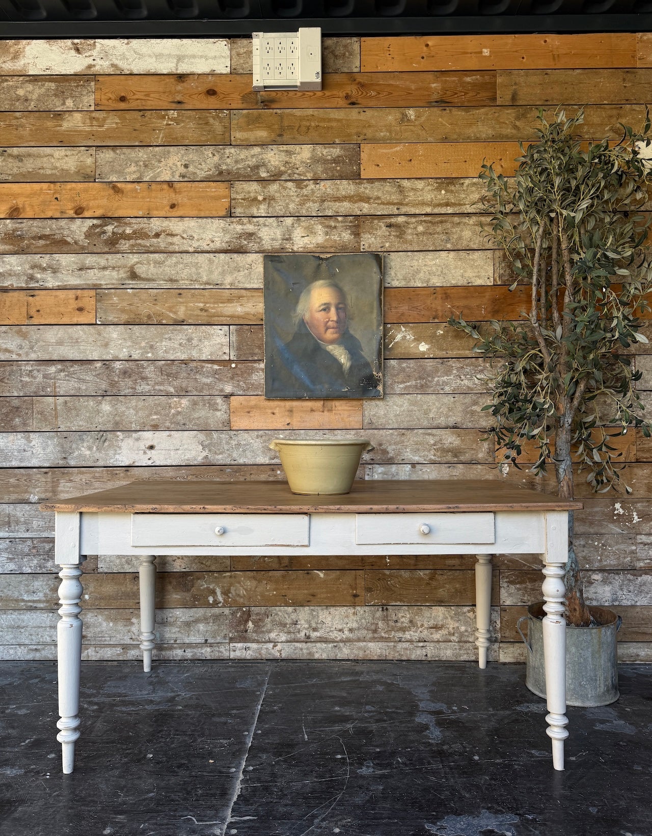 Rustic Belgian farmhouse table