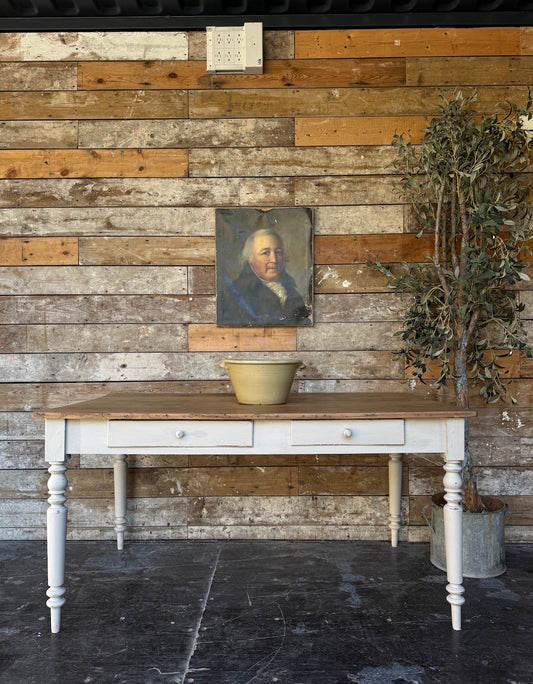 Rustic Belgian farmhouse table
