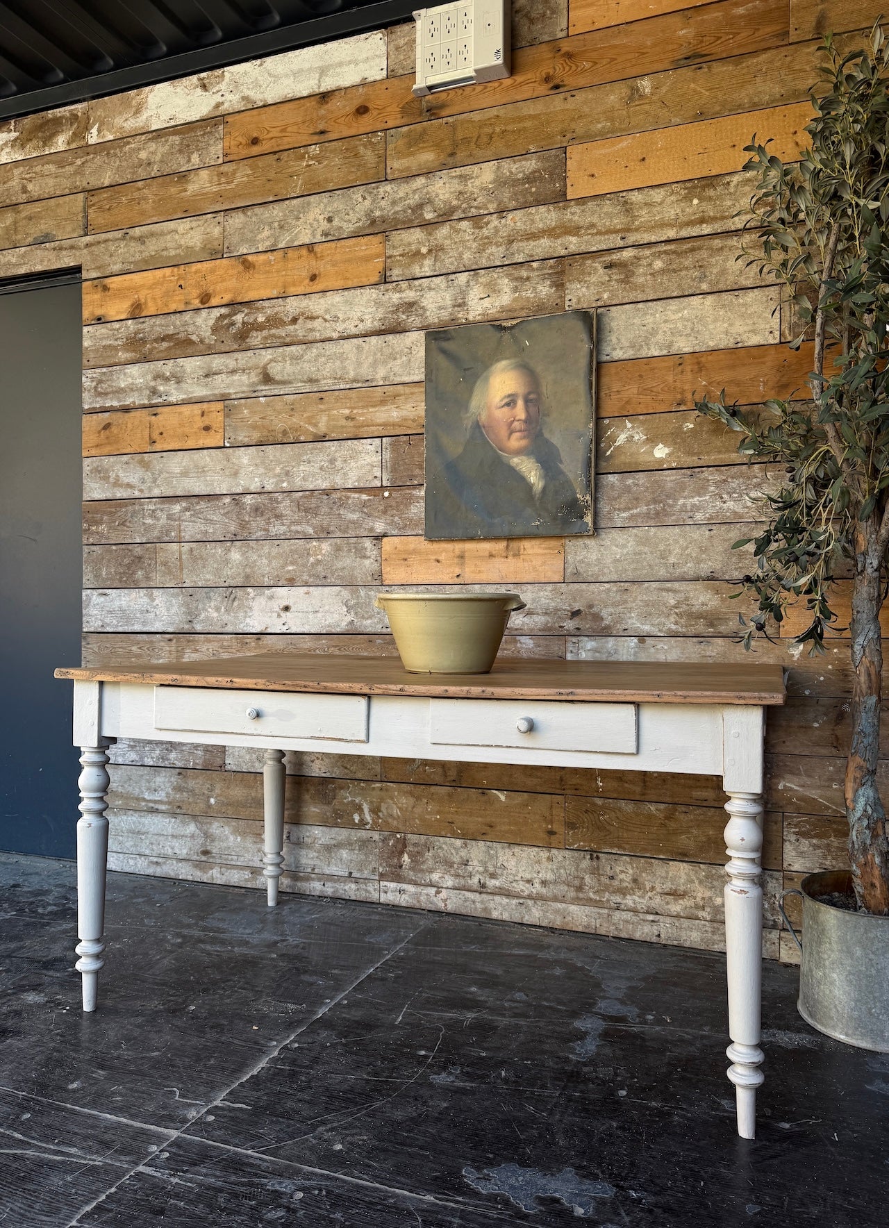 Rustic Belgian farmhouse table