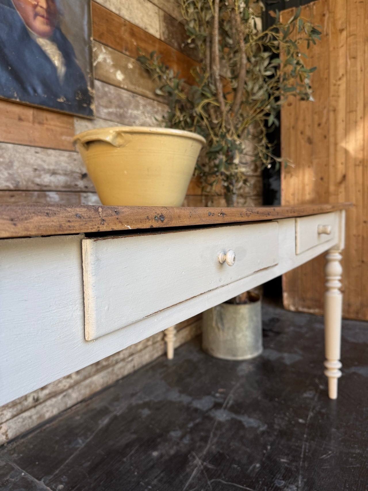 Rustic Belgian farmhouse table