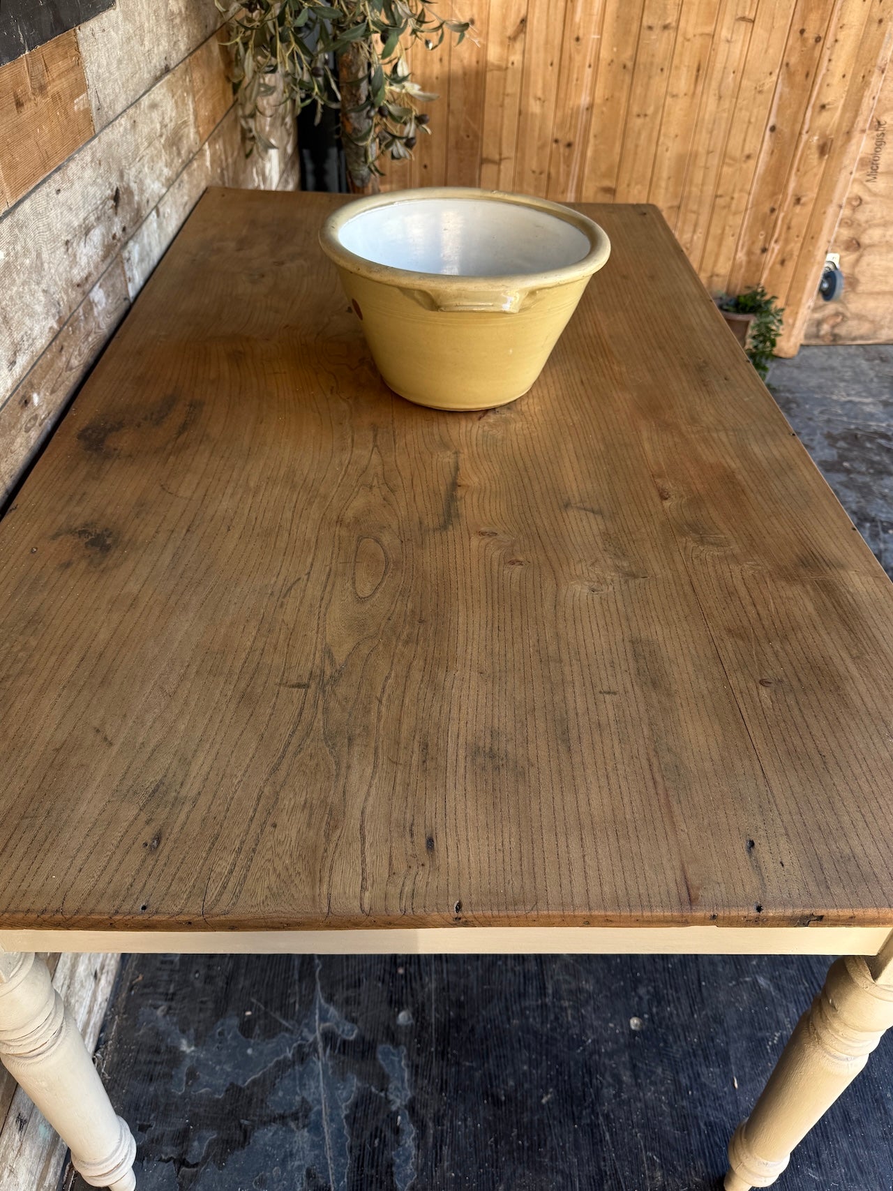 Rustic Belgian farmhouse table