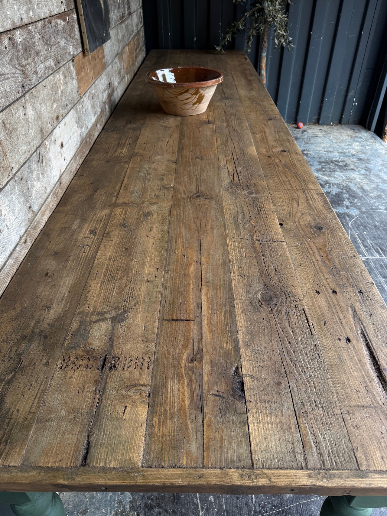Large rustic 3.9m farmhouse table