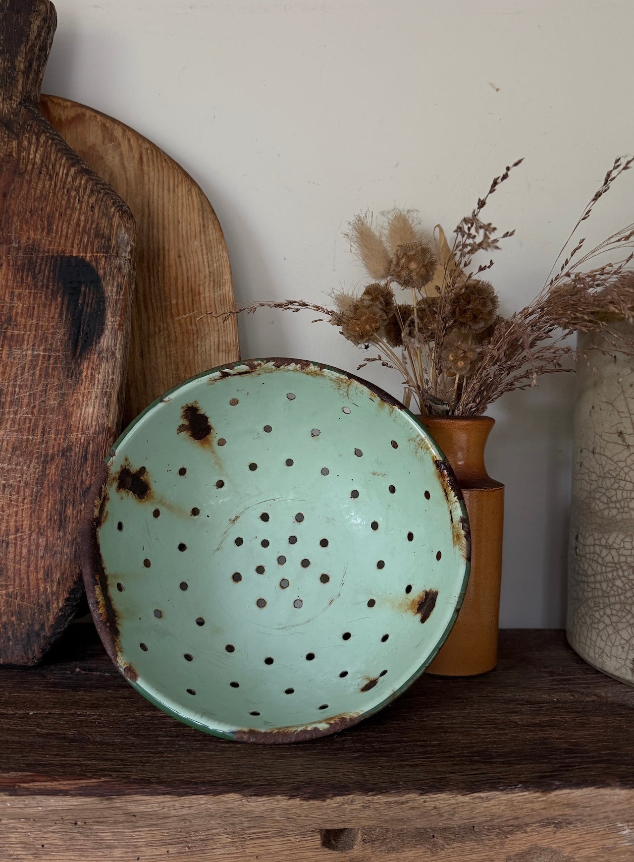 Rustic vintage colander