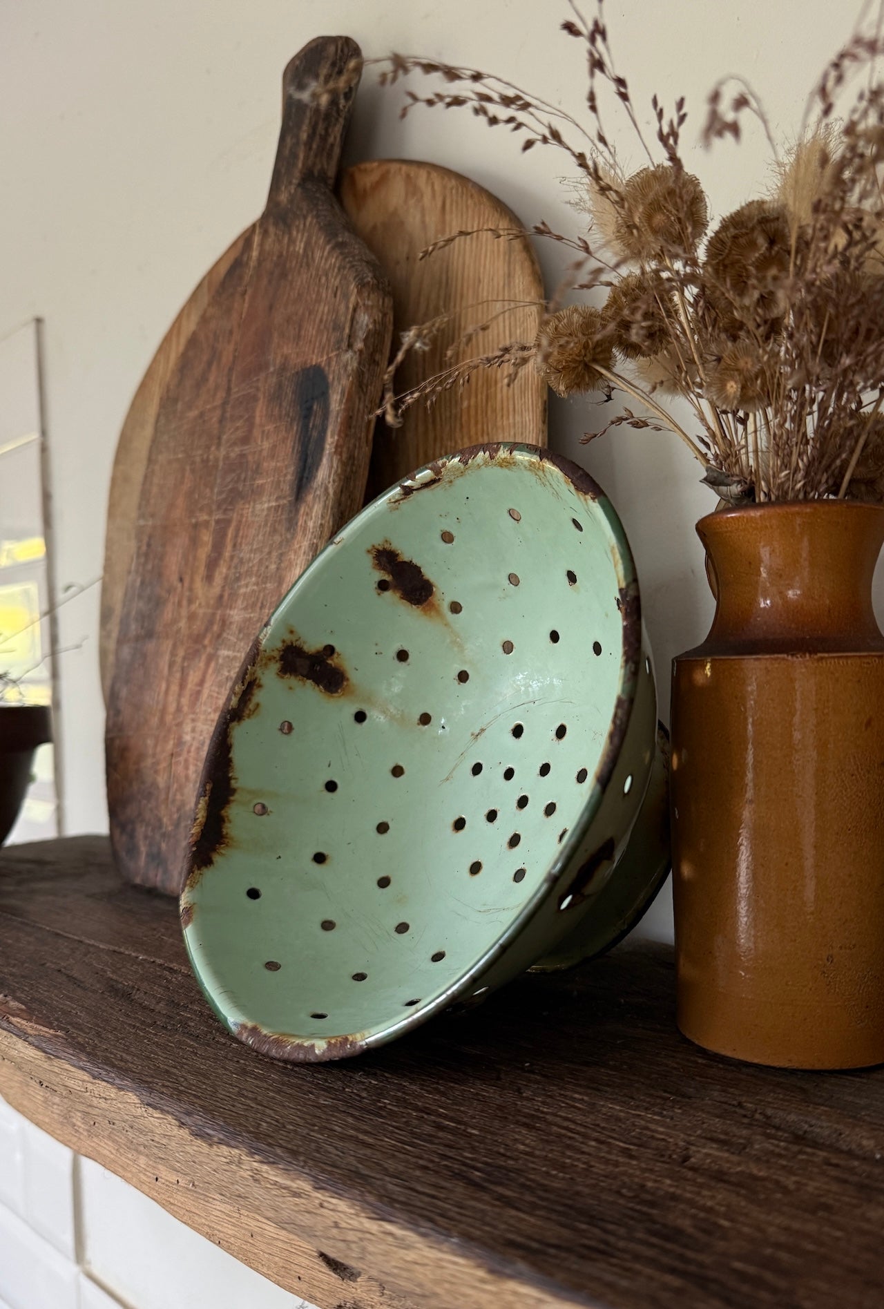 Rustic vintage colander