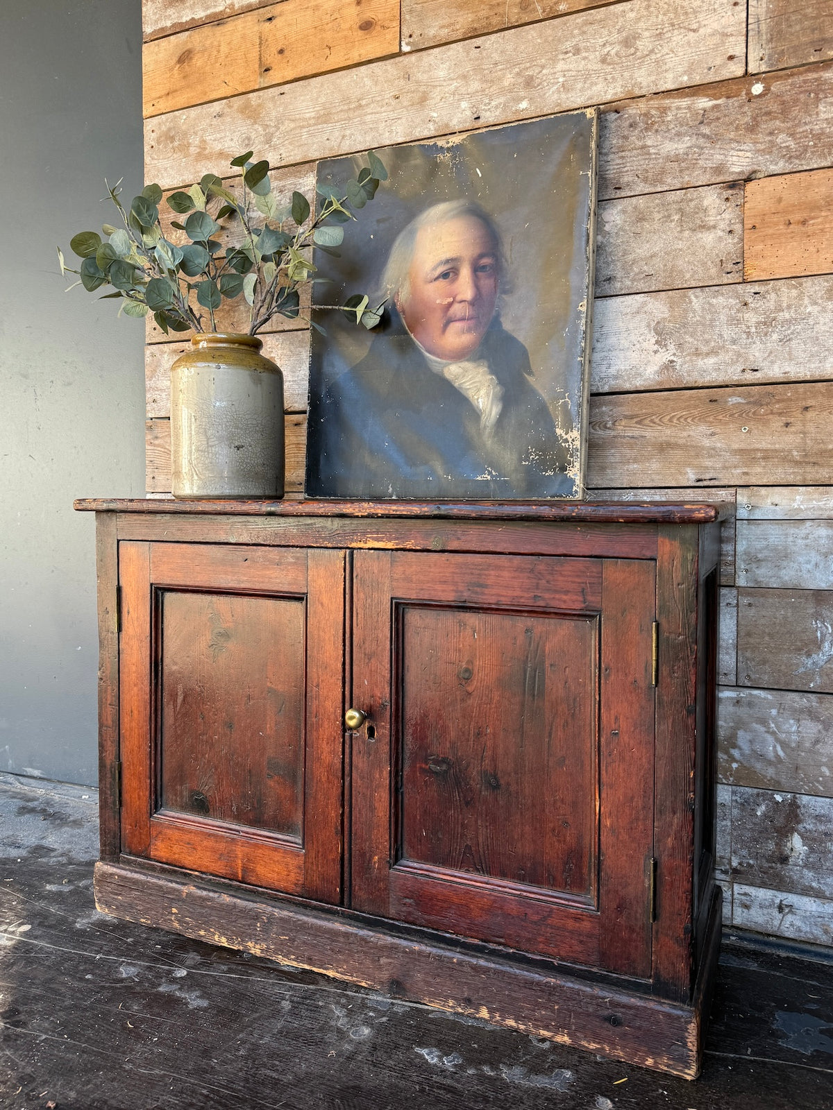 Small antique pine cupboard