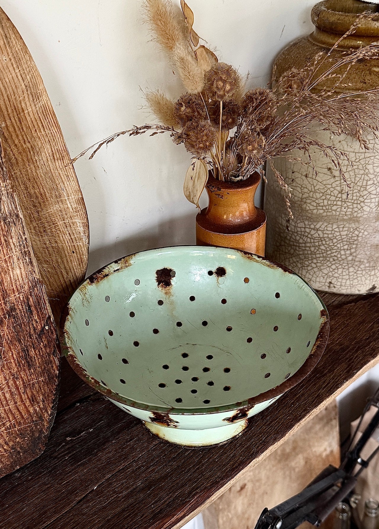 Rustic vintage colander