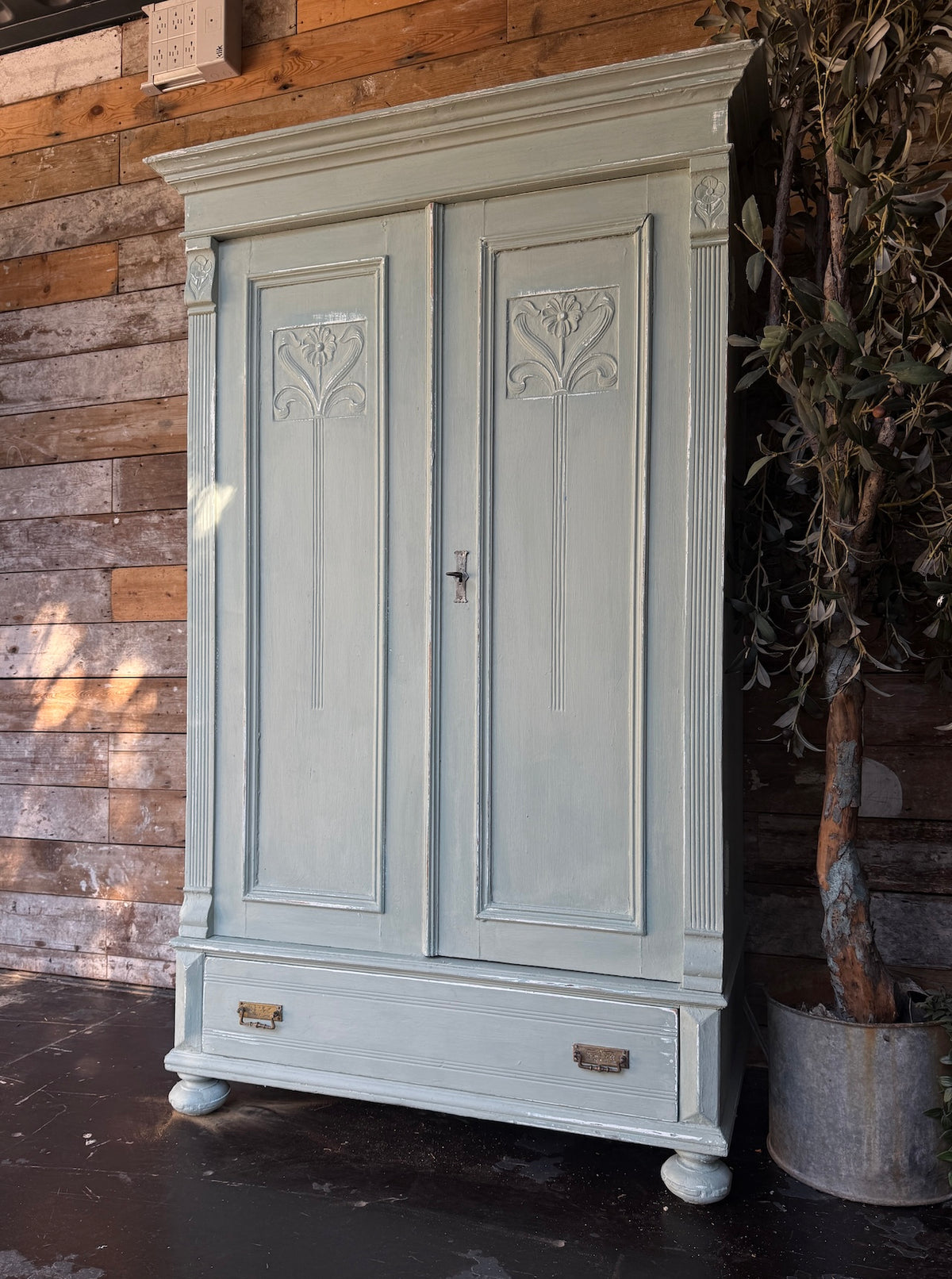 Dutch Painted Cupboard / Childs Wardrobe