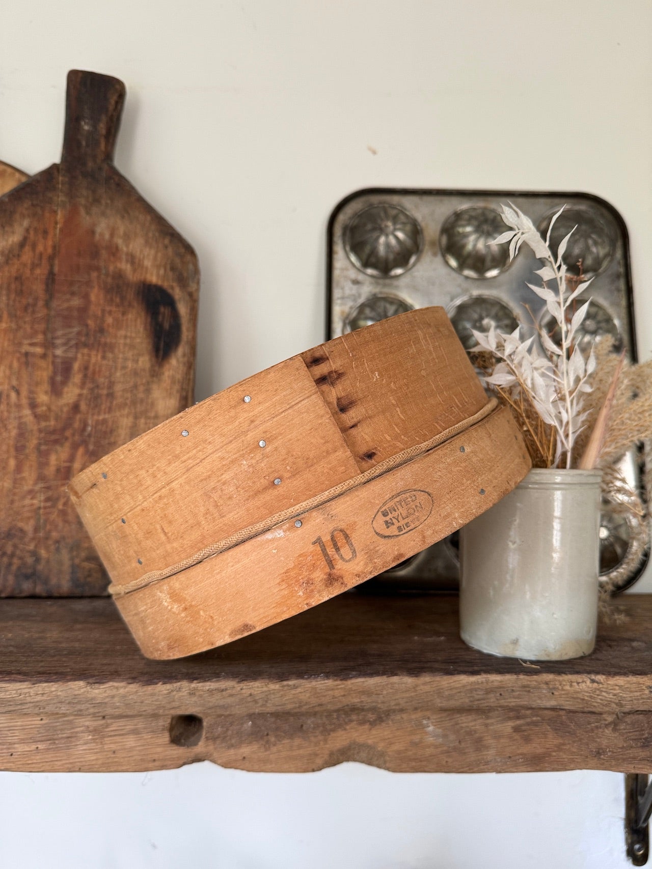 Vintage bentwood sieve