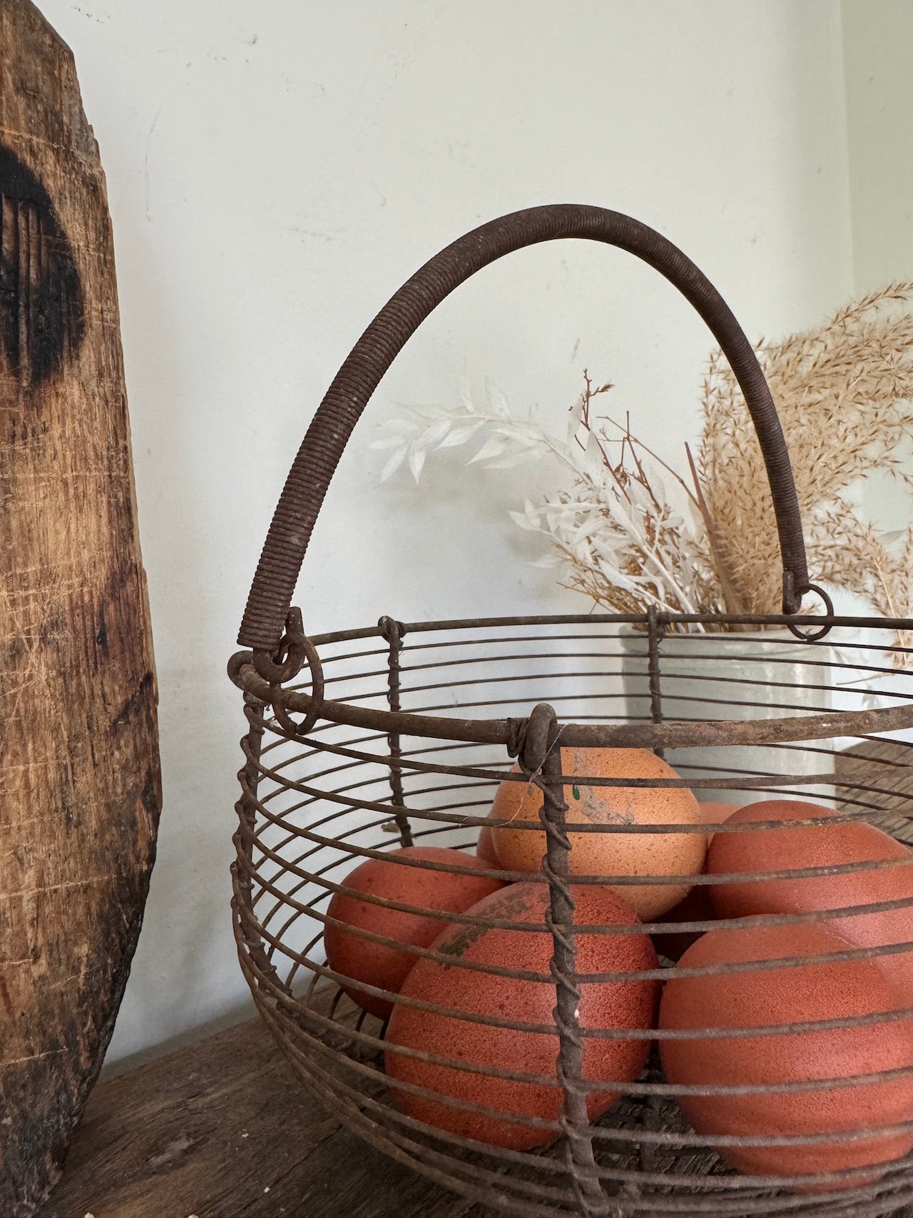 Rare vintage French egg basket