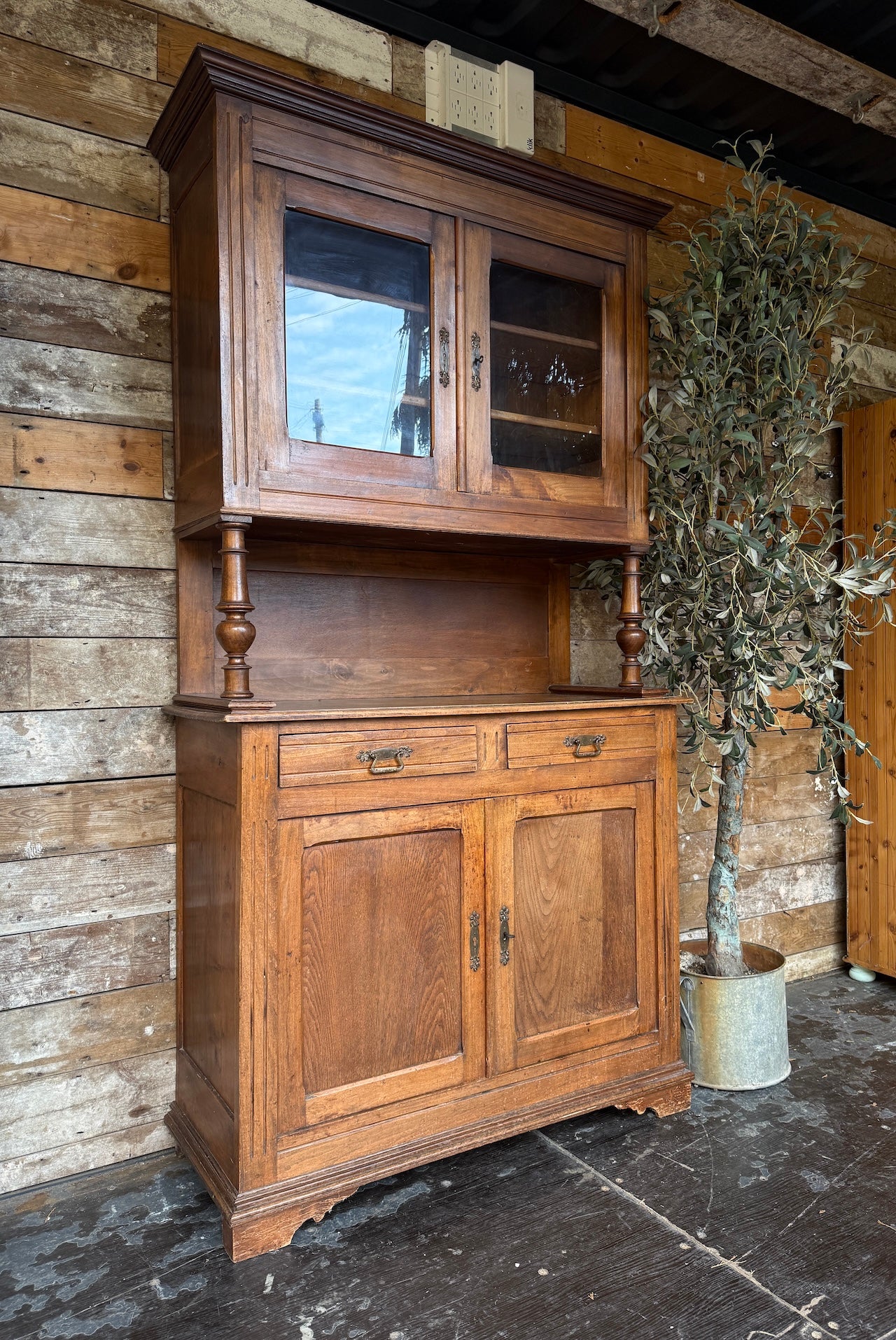 Handsome glazed French dresser