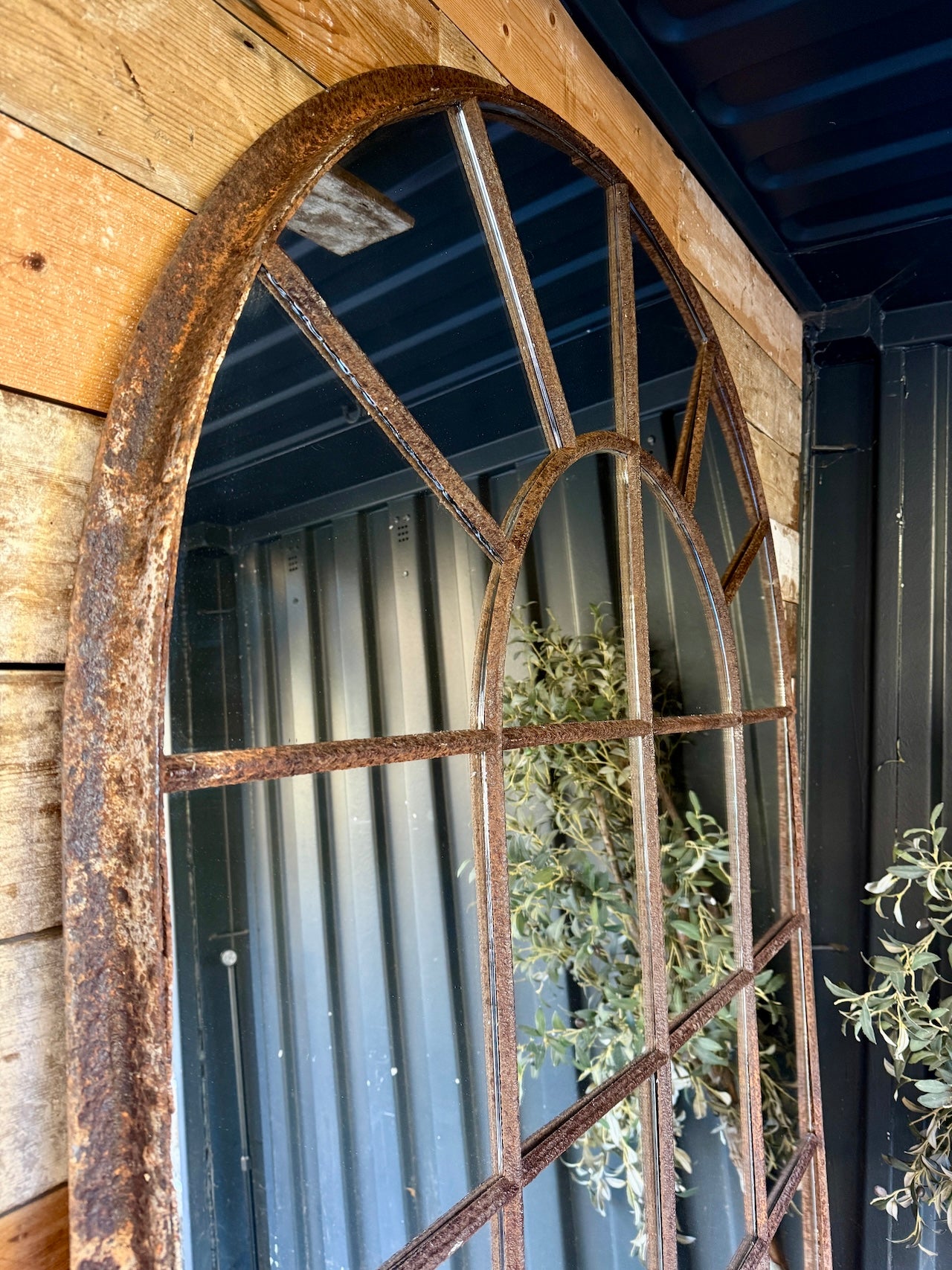 Fabulous industrial crittall mirrored window frame
