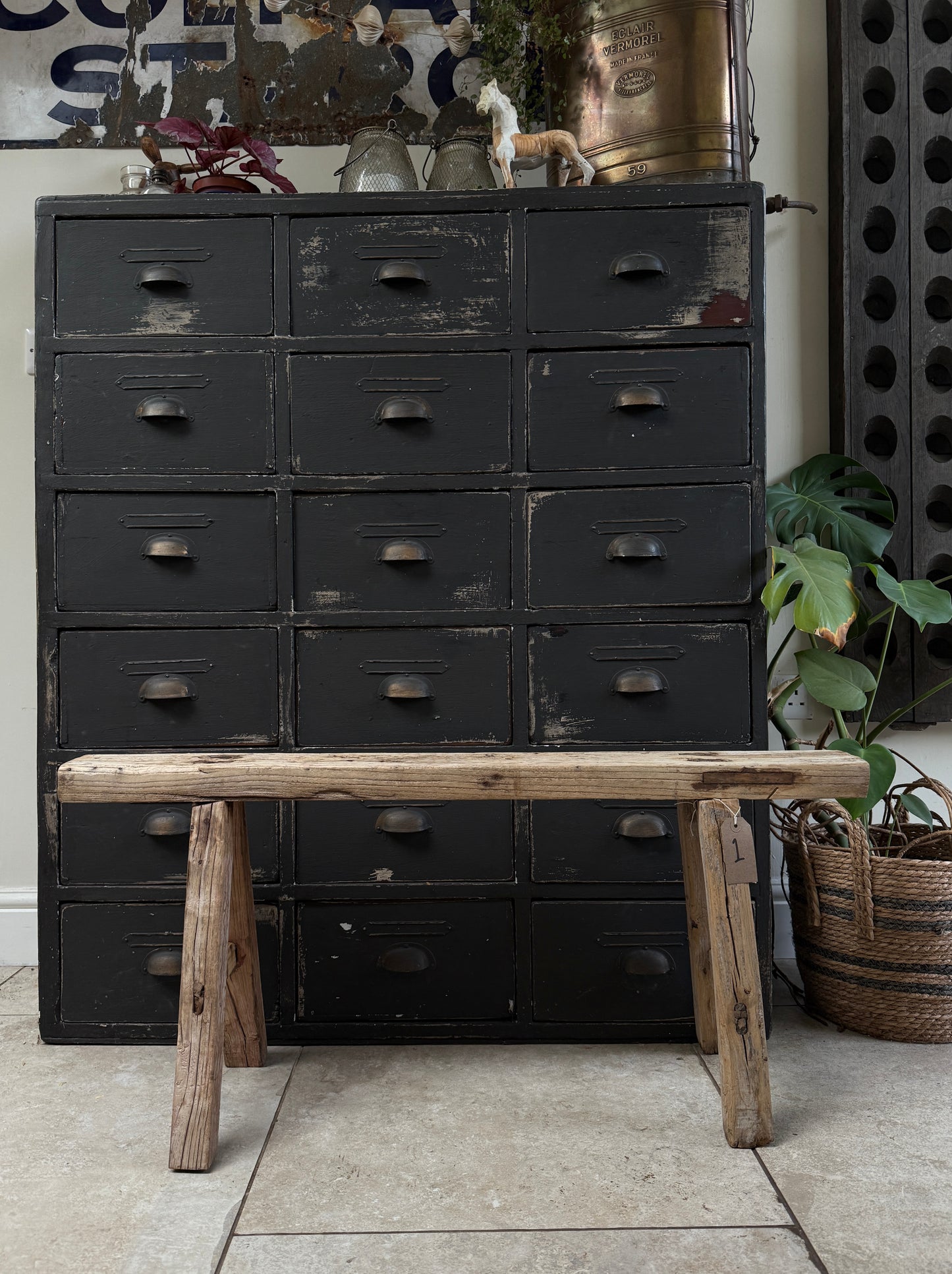 Reclaimed elm benches