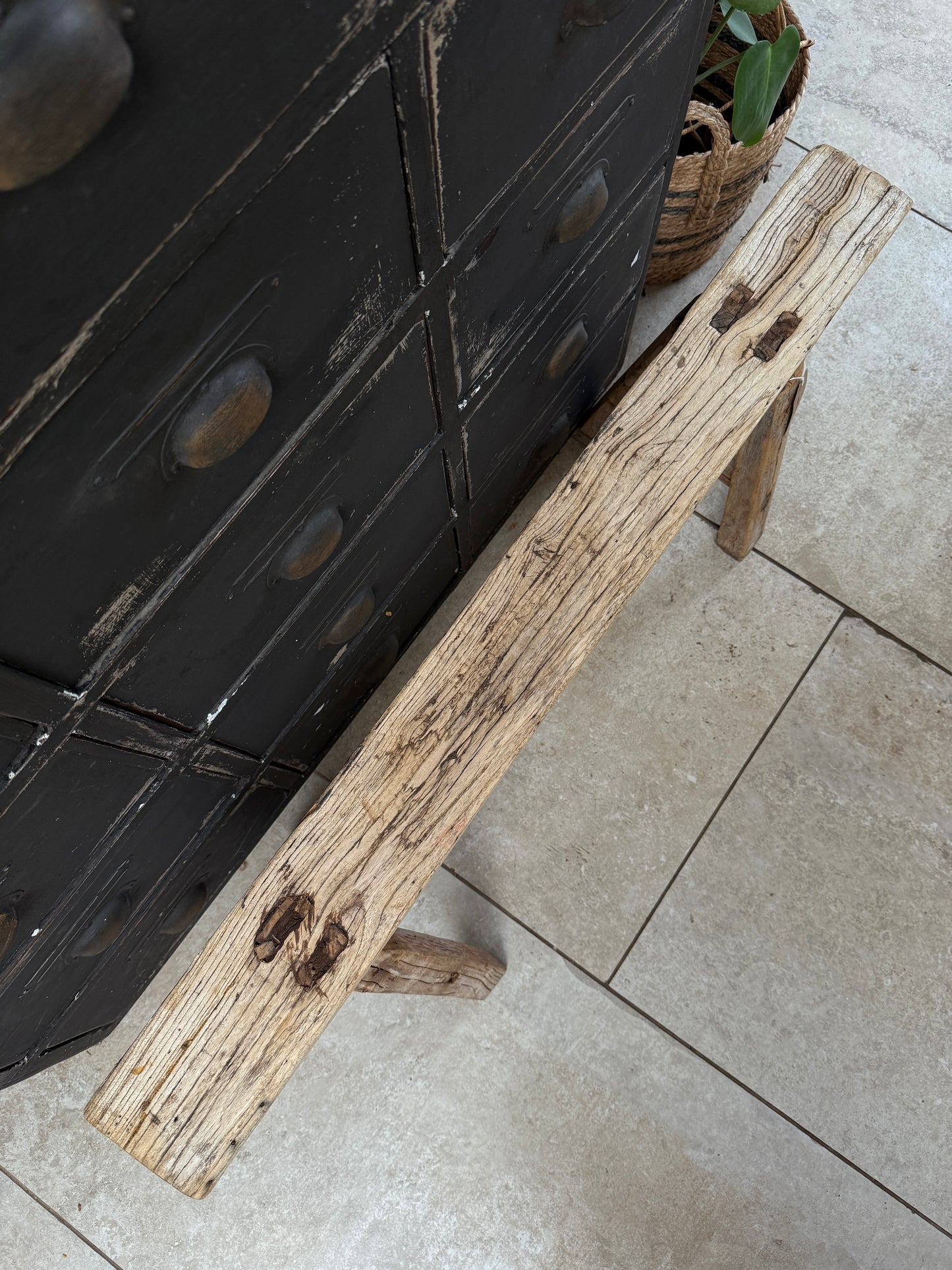 Reclaimed elm benches