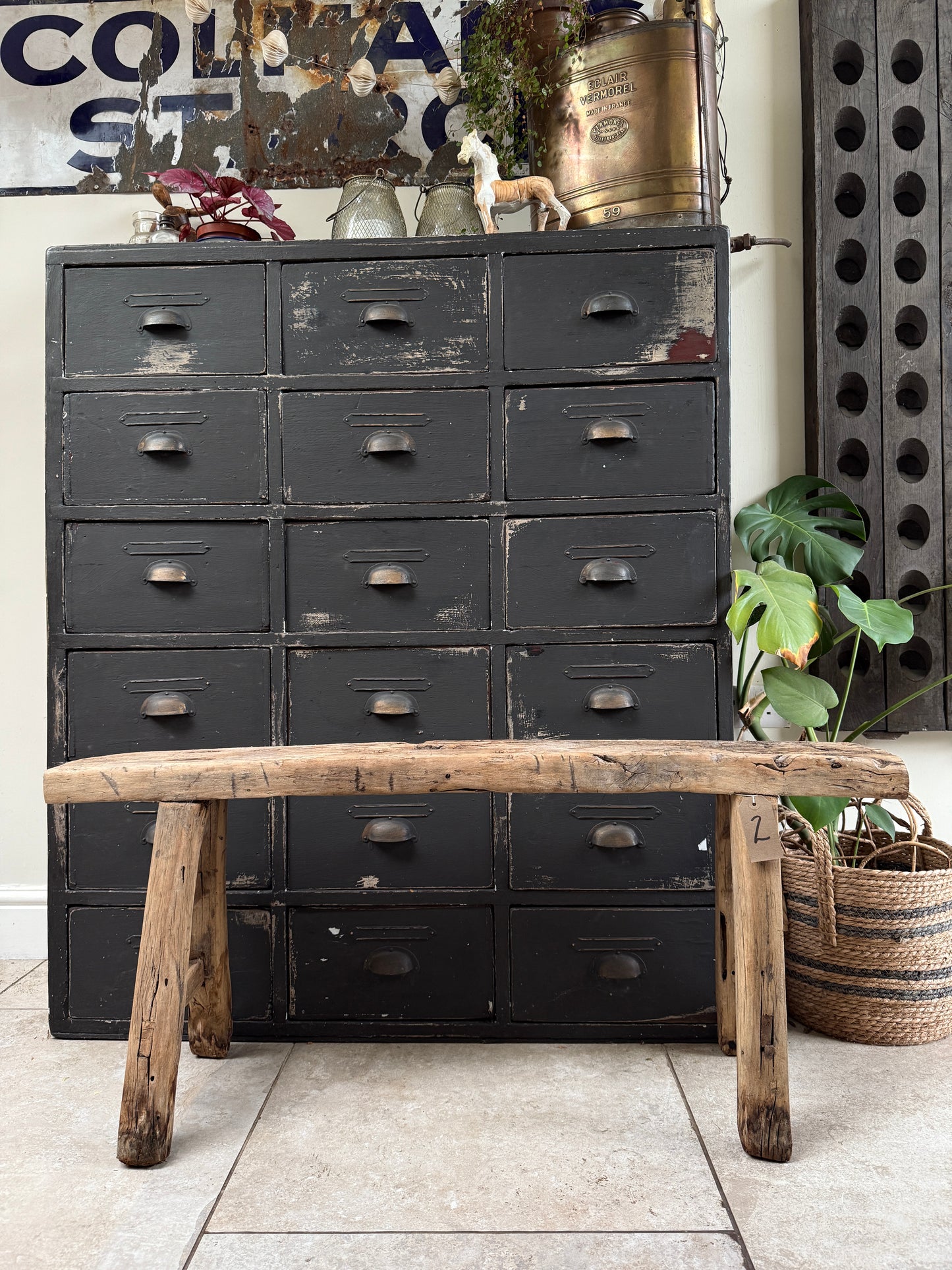 Reclaimed elm benches