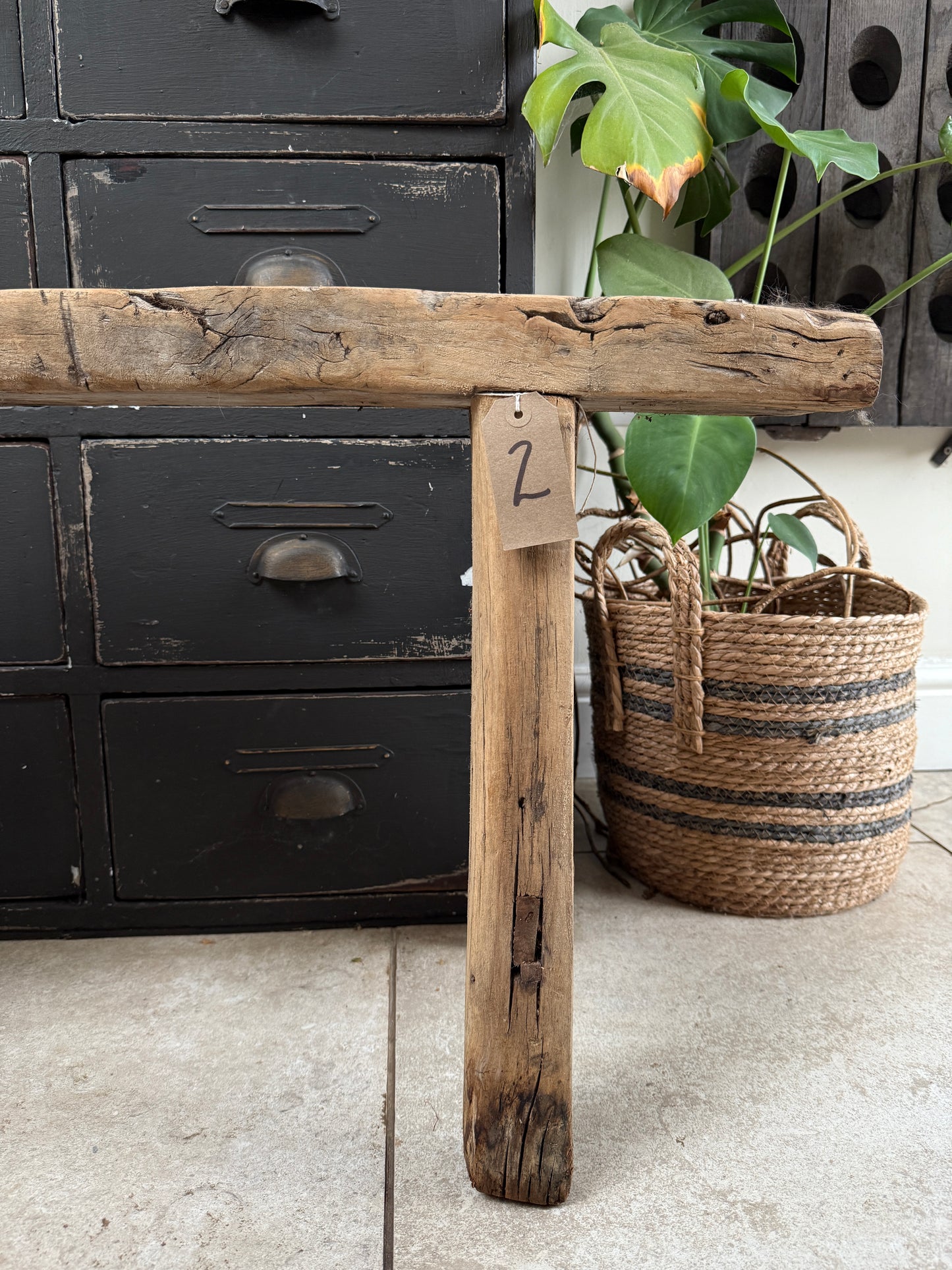 Reclaimed elm benches