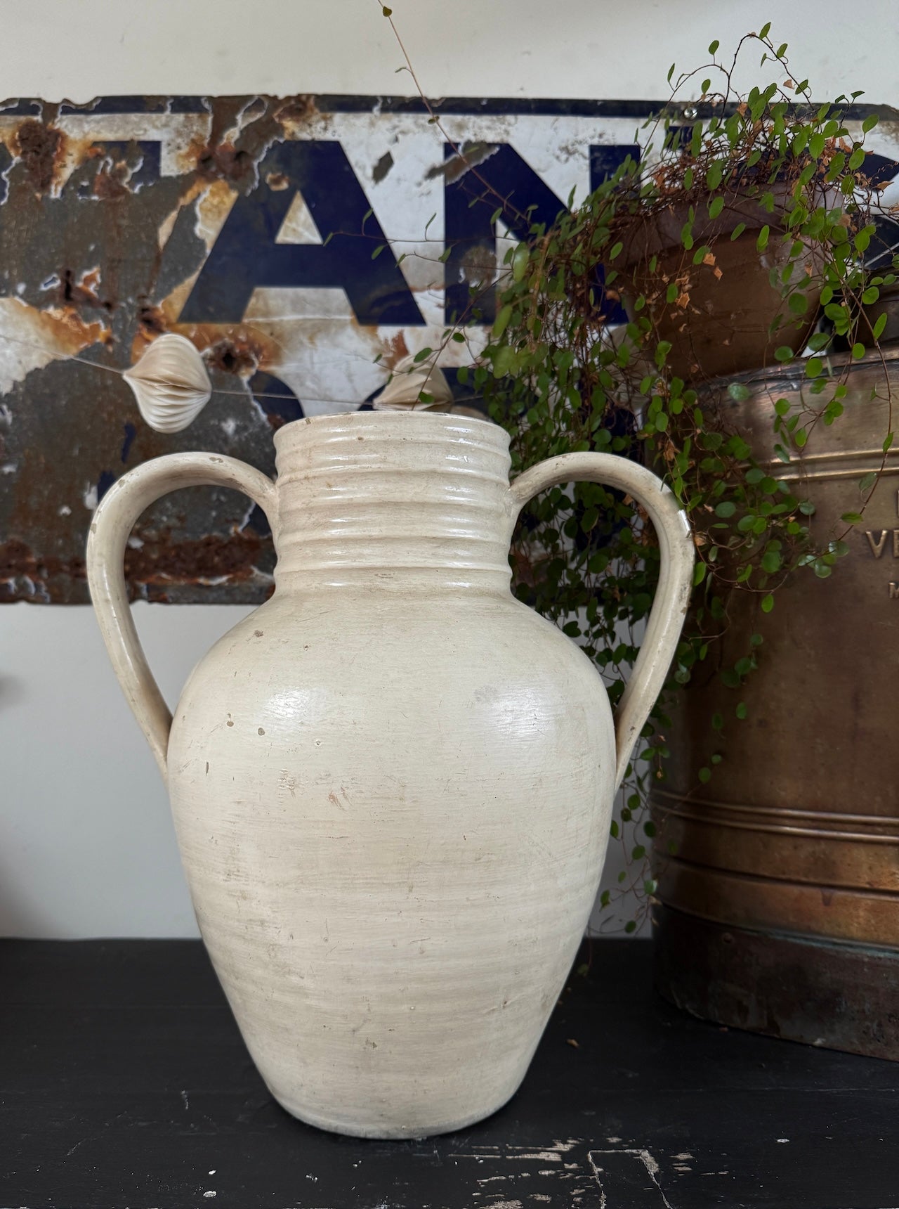 Large Vintage Amphora Stoneware Jug / Vase