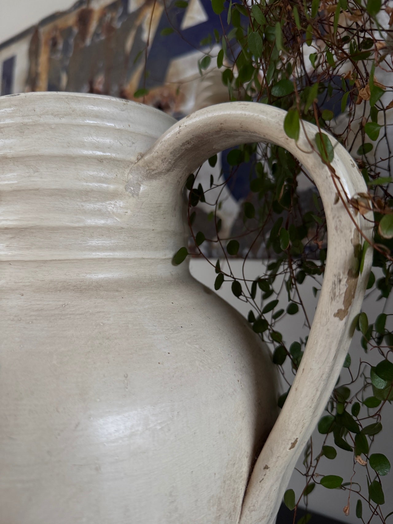 Large Vintage Amphora Stoneware Jug / Vase