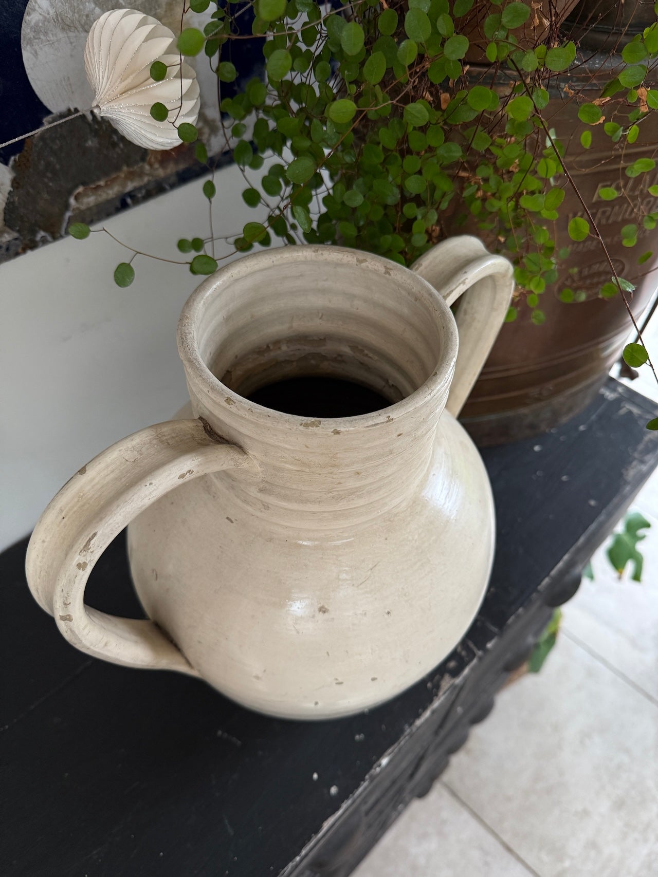 Large Vintage Amphora Stoneware Jug / Vase