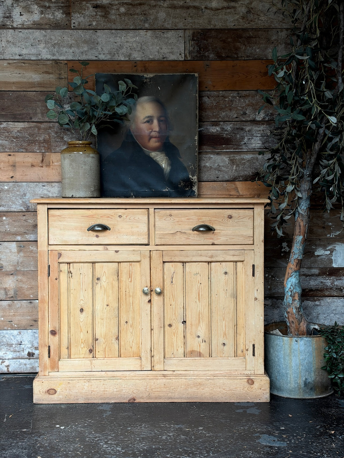 Rustic old pine sideboard