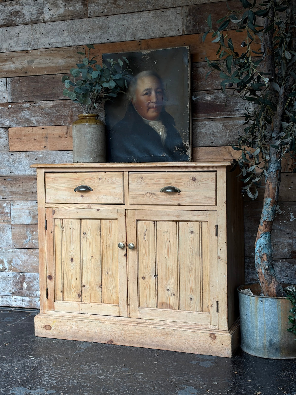 Rustic old pine sideboard