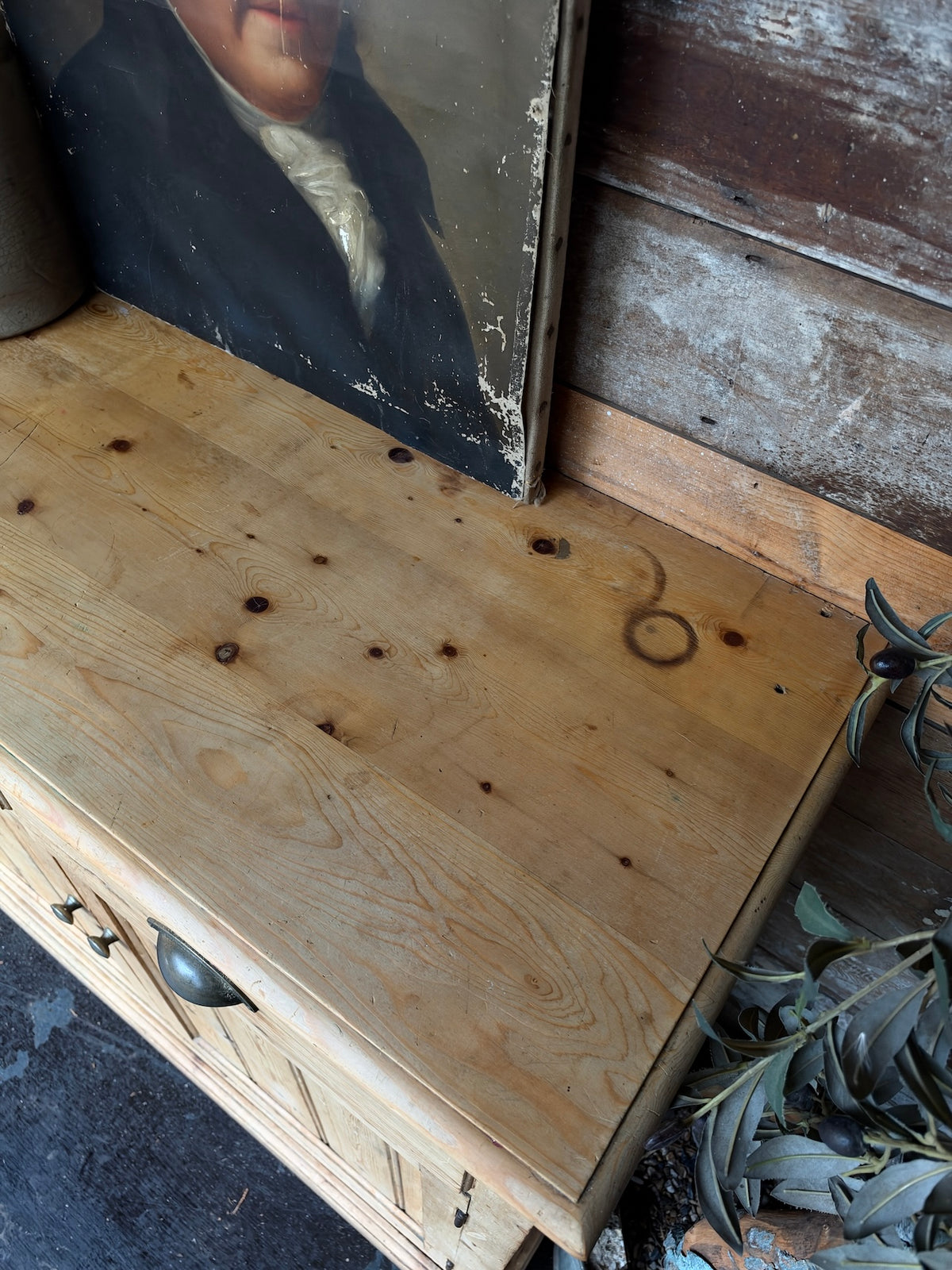 Rustic old pine sideboard