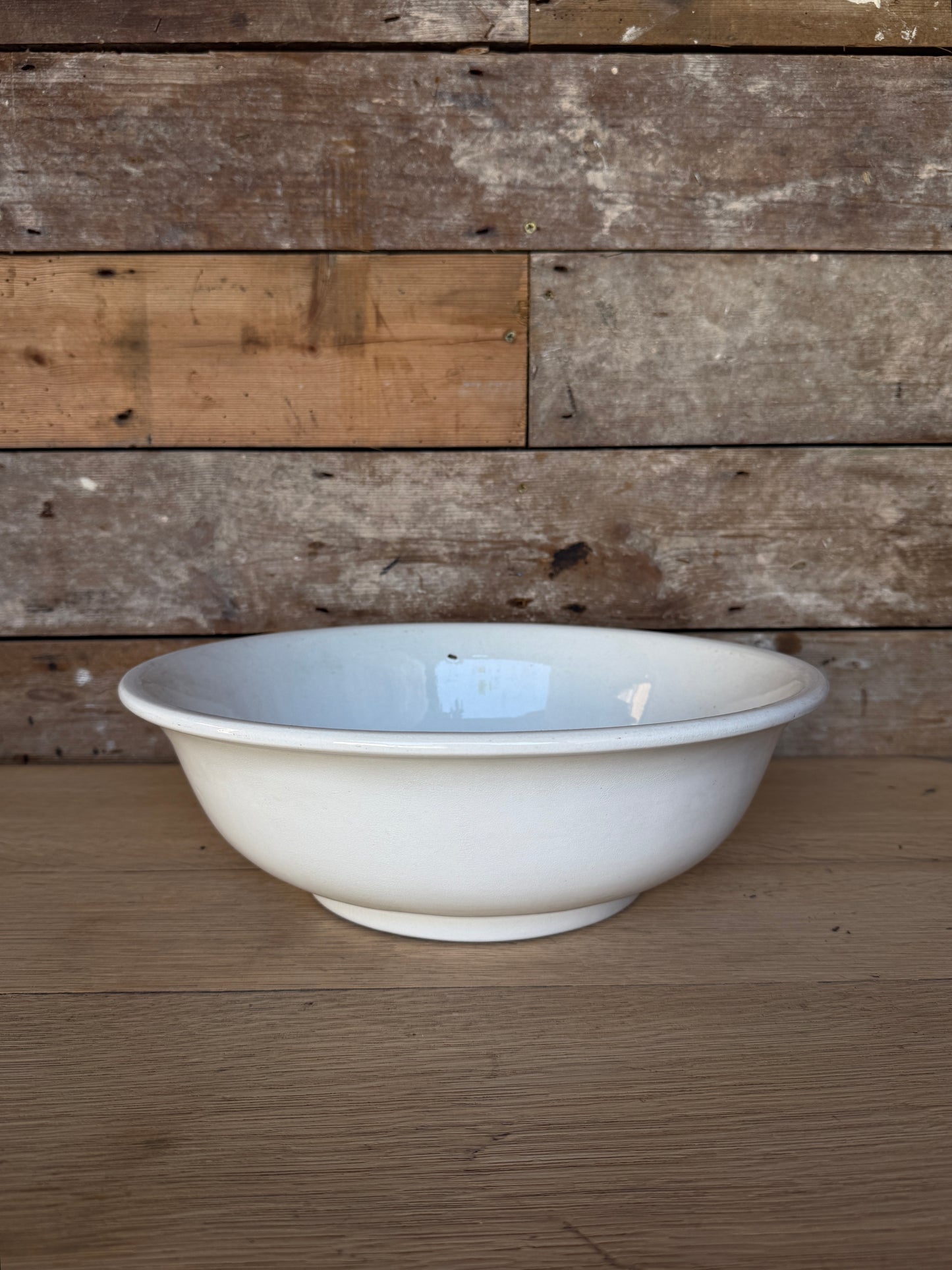 Large white ironstone bowl