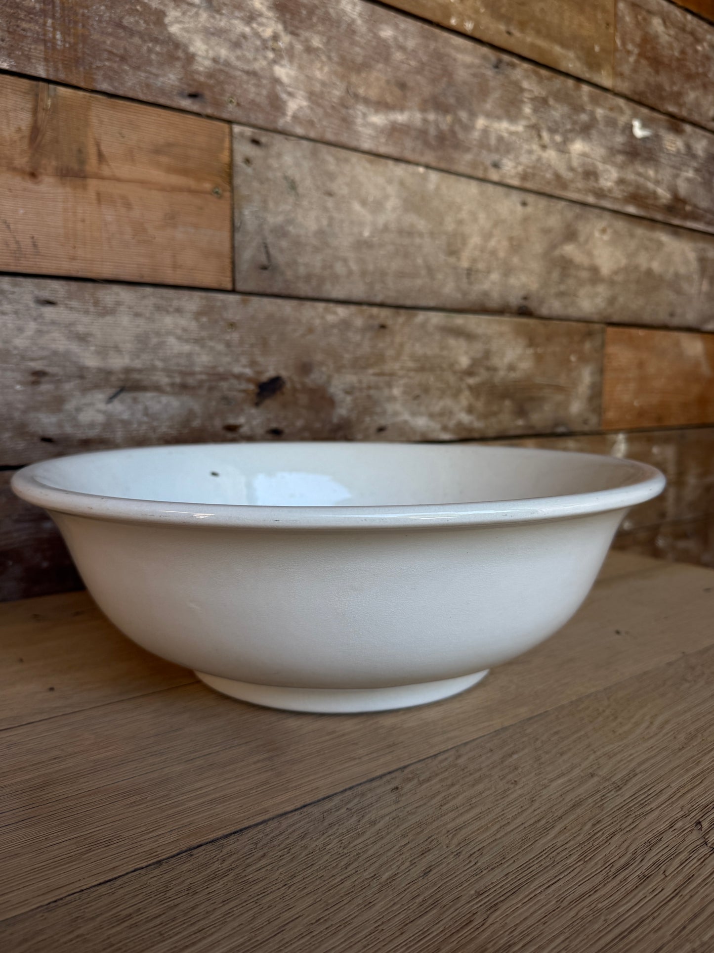 Large white ironstone bowl