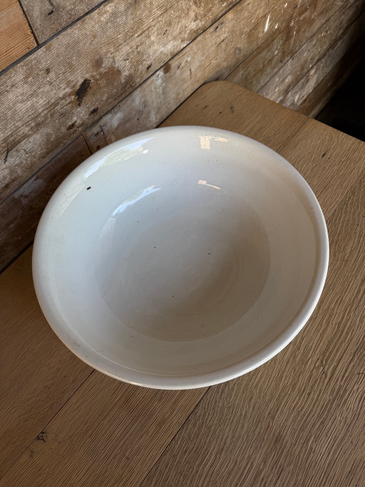 Large white ironstone bowl