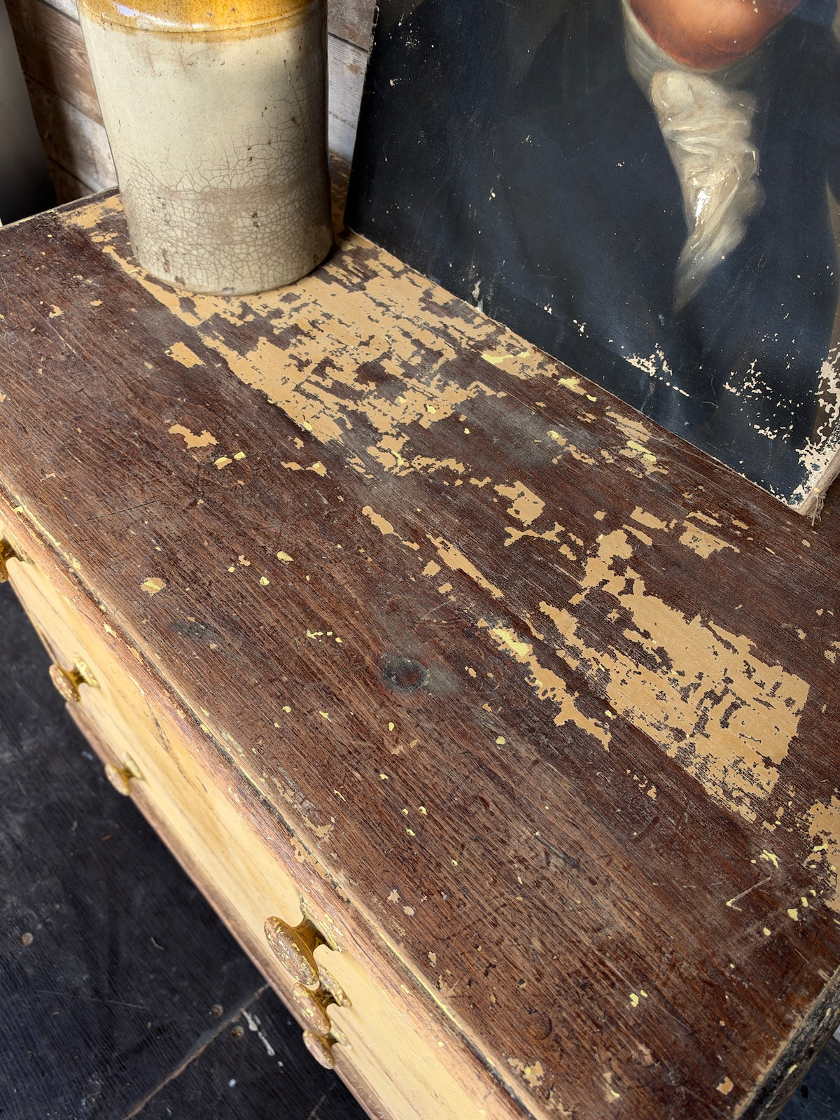 Distressed Victorian chest of drawers