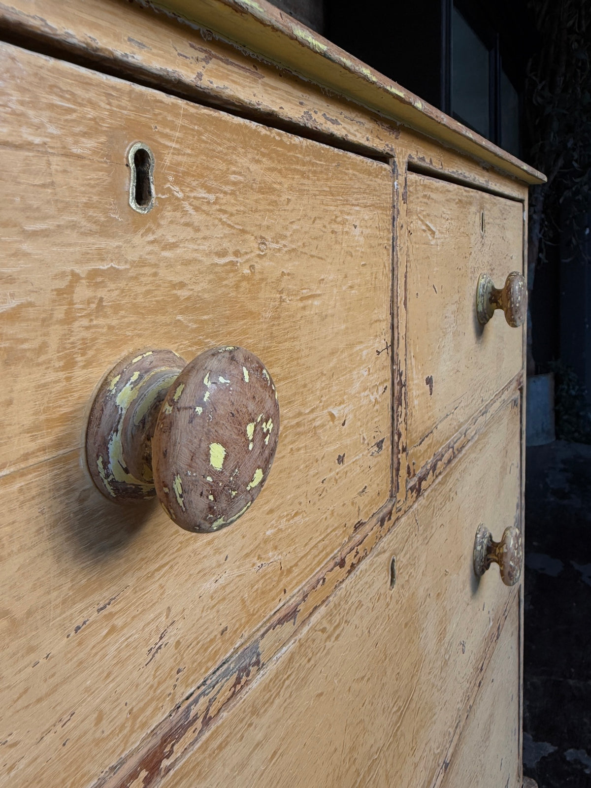 Distressed Victorian chest of drawers