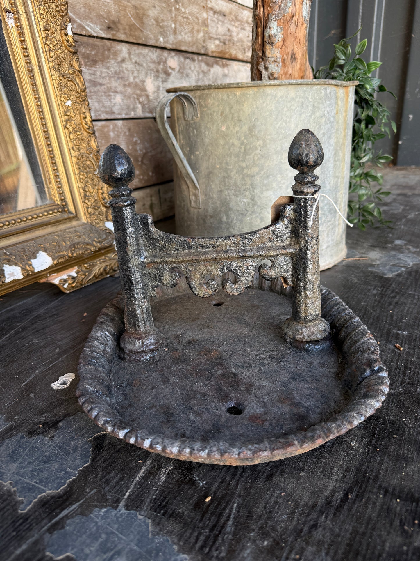 Cast iron boot scraper