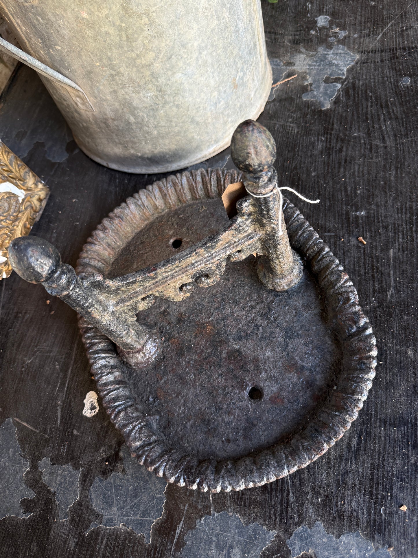 Cast iron boot scraper