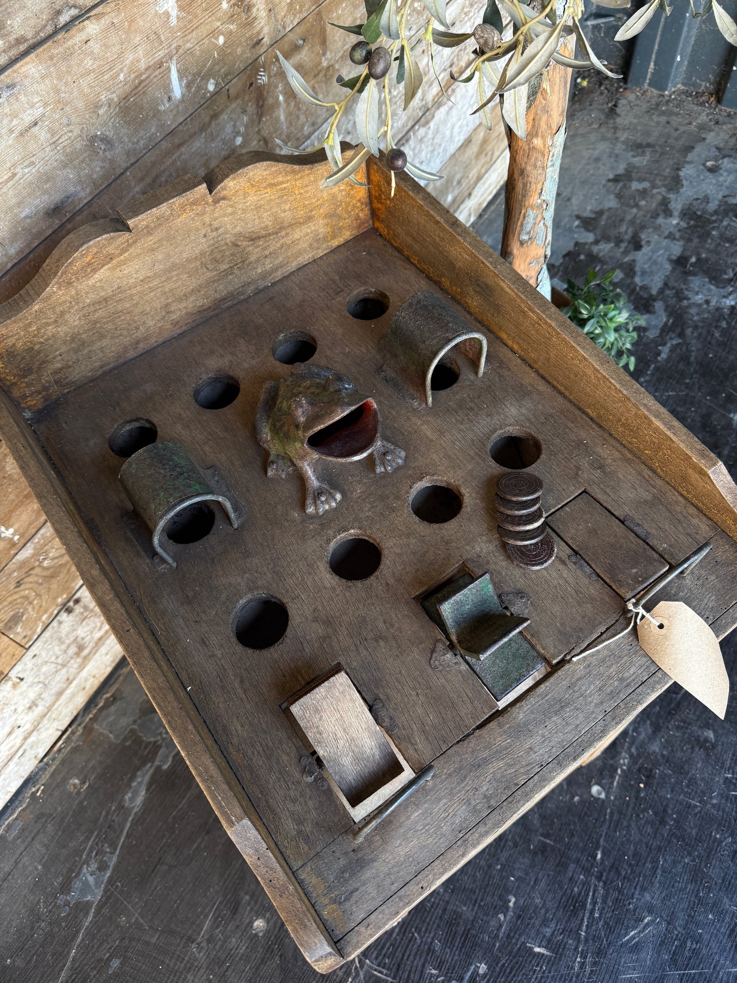 Antique French Jeu de la Grenouille Game