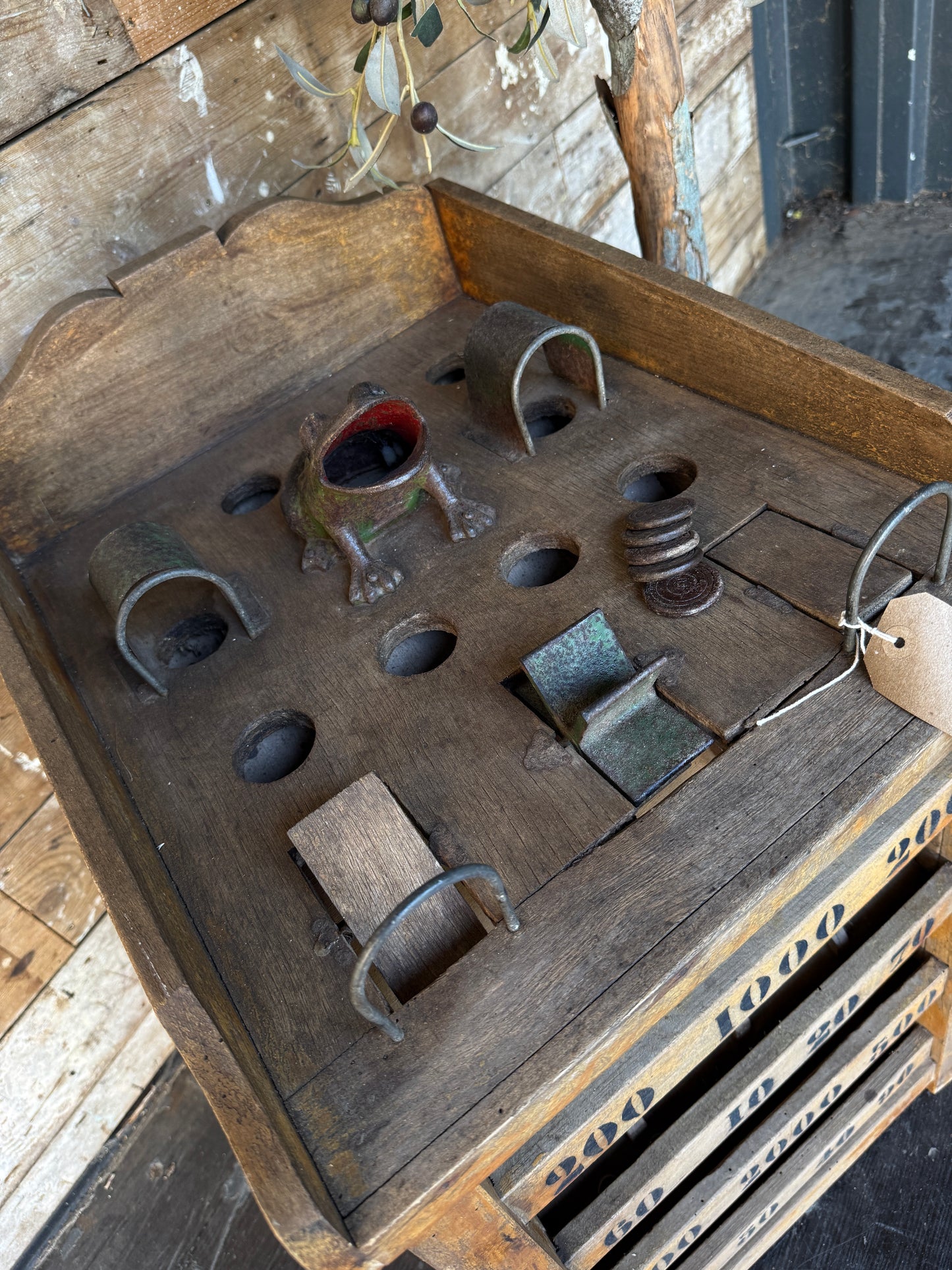 Antique French Jeu de la Grenouille Game