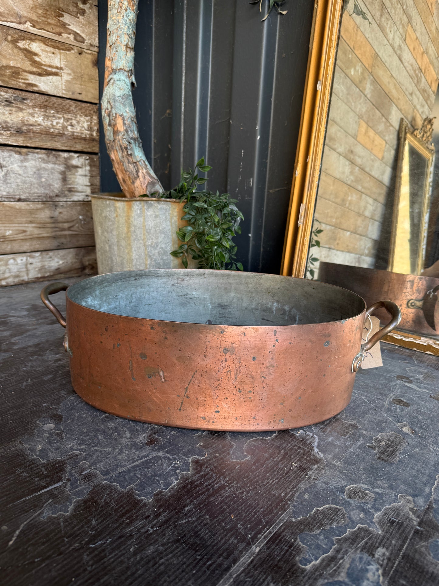 Antique copper pot