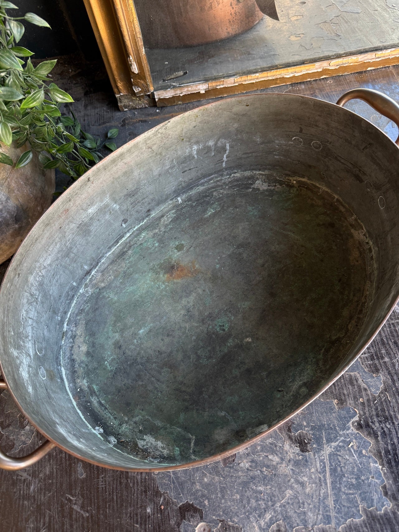 Antique copper pot