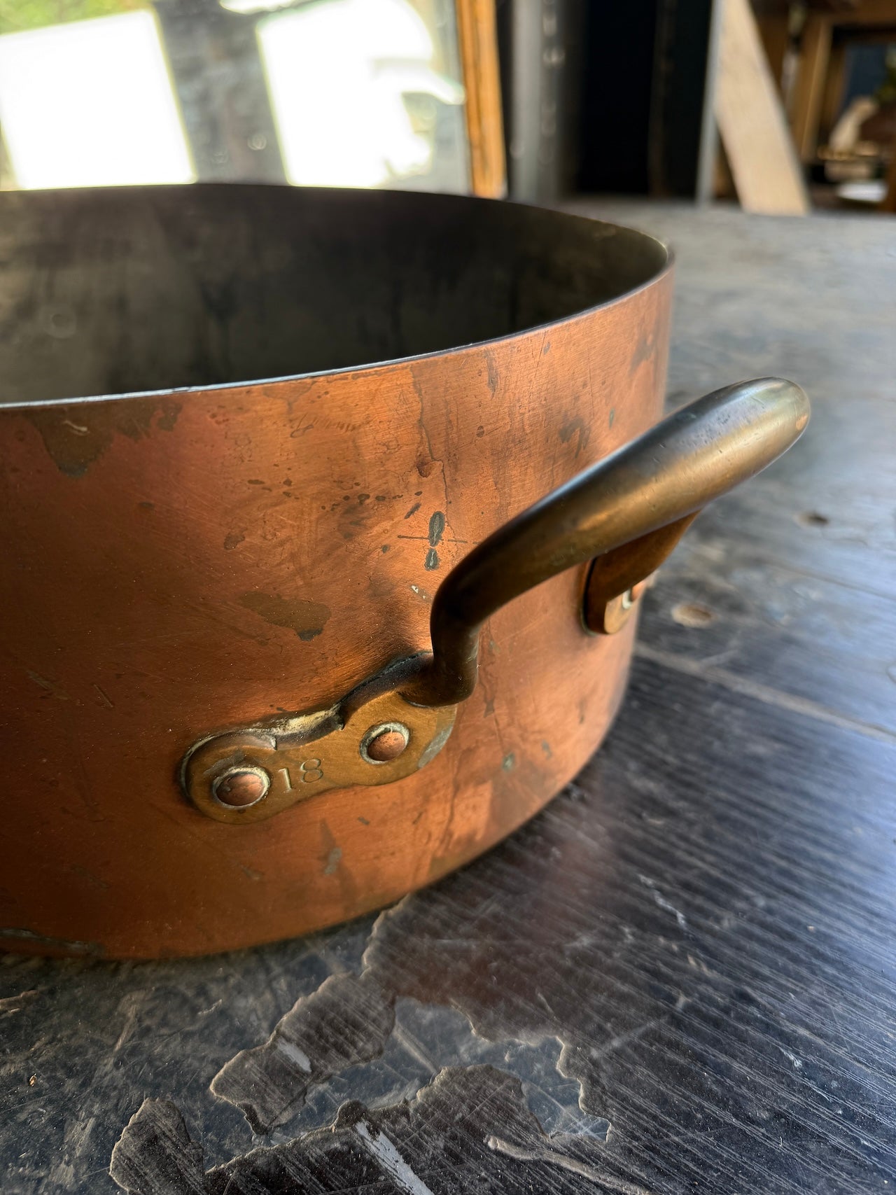 Antique copper pot