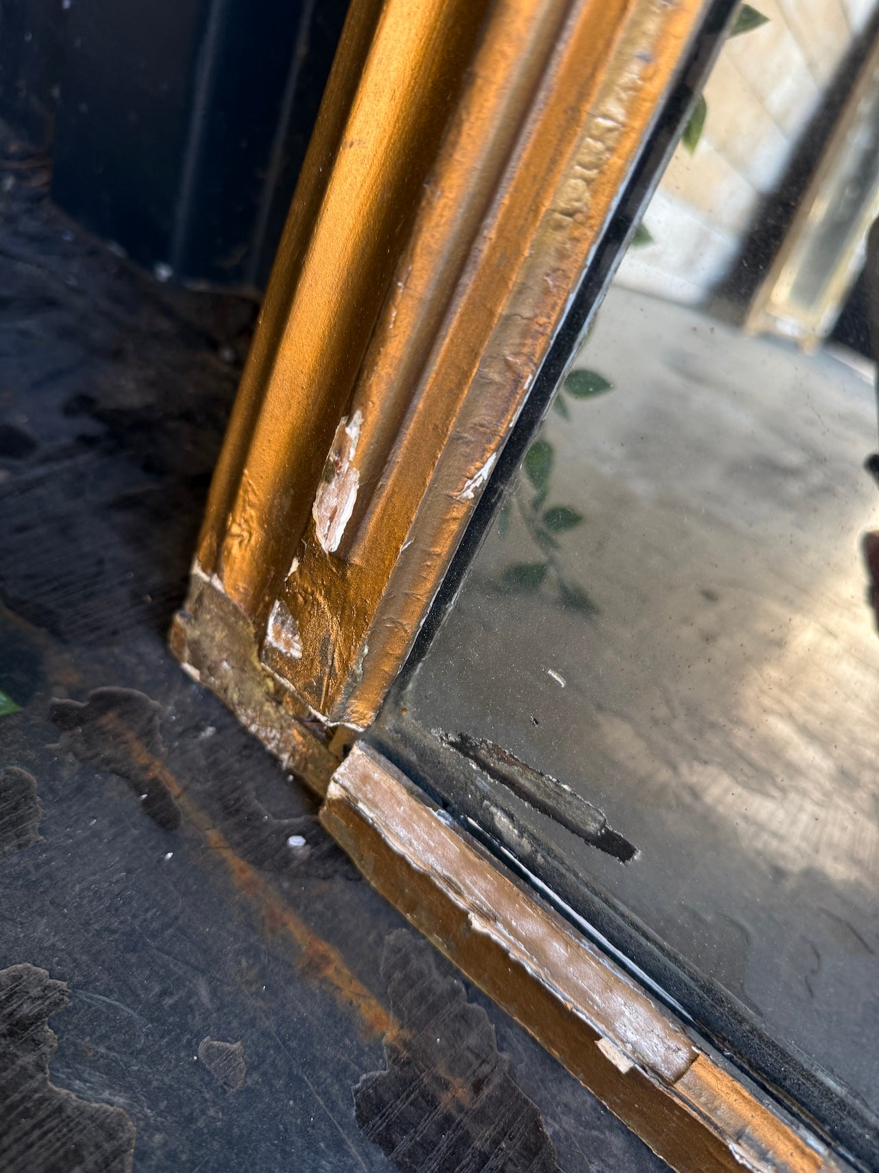 Big gilt overmantle mirror