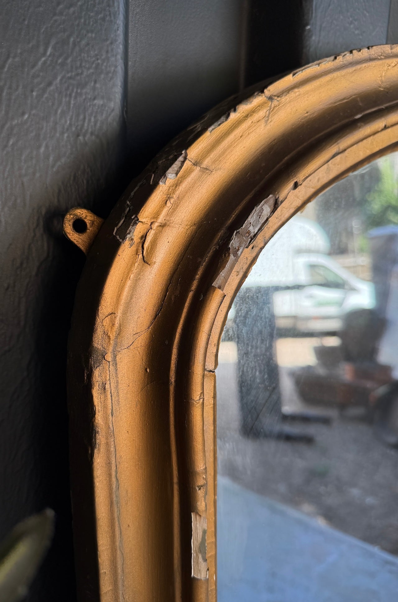 Big gilt overmantle mirror