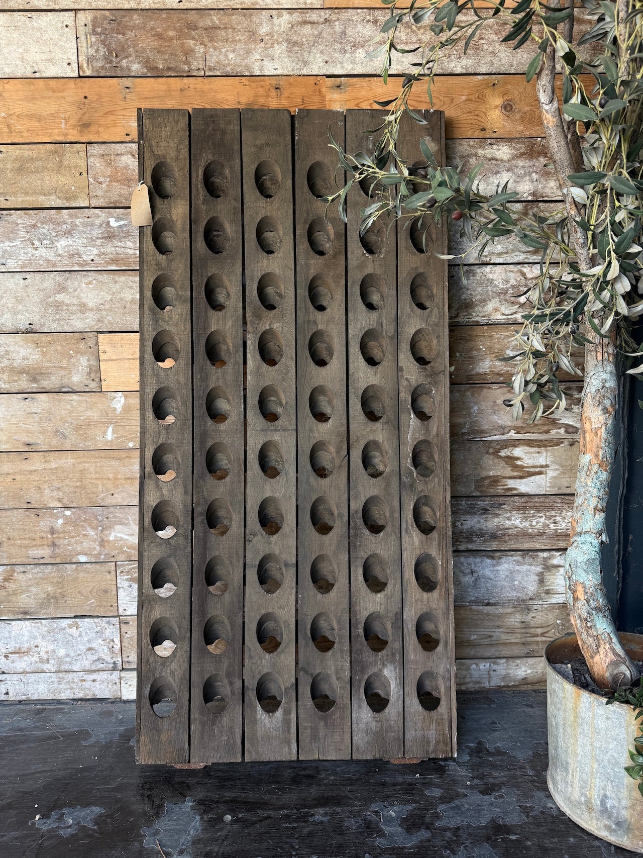 Champagne riddling rack