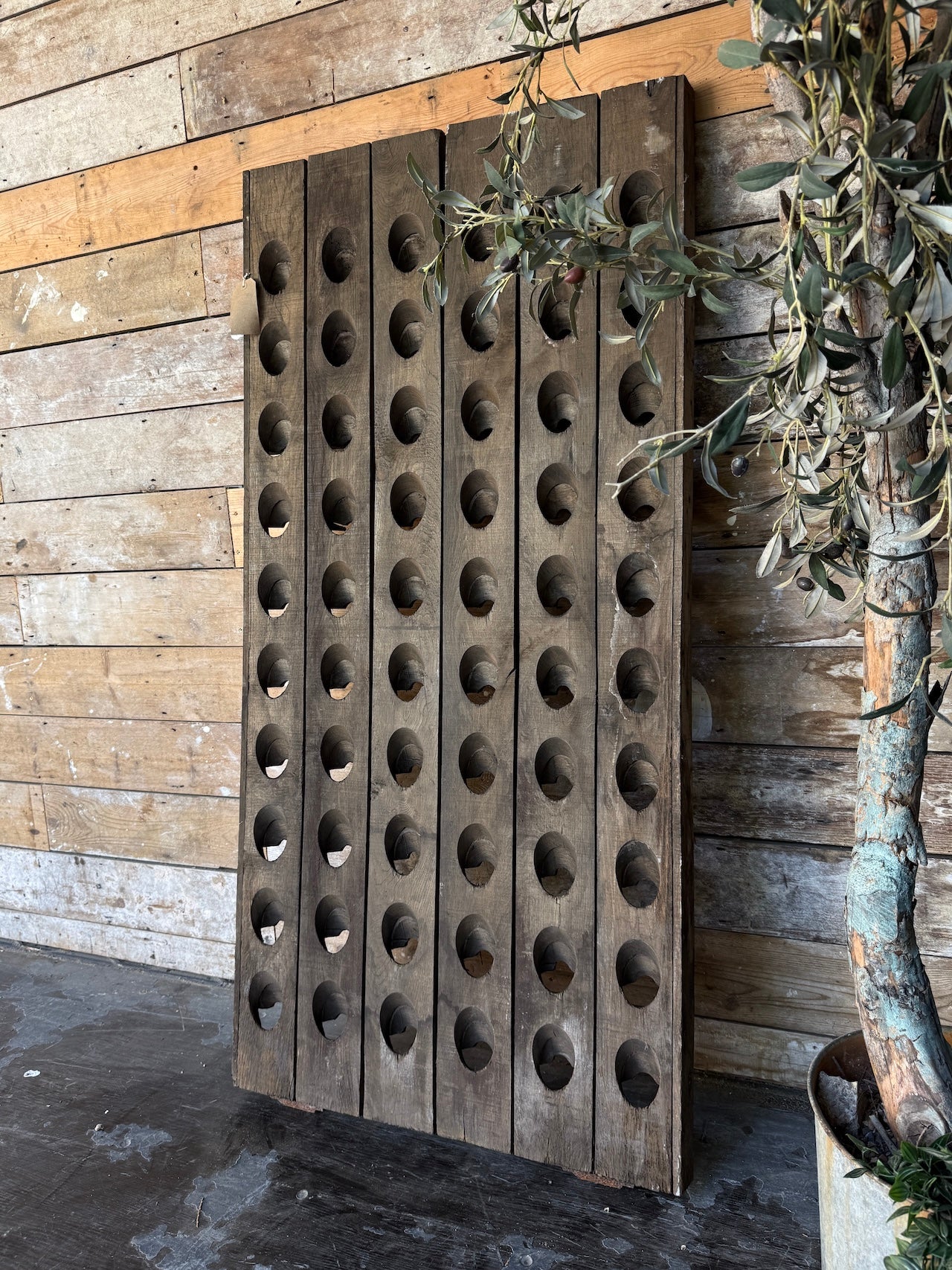 Champagne riddling rack