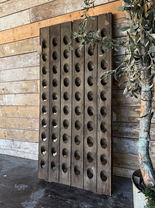Champagne riddling rack