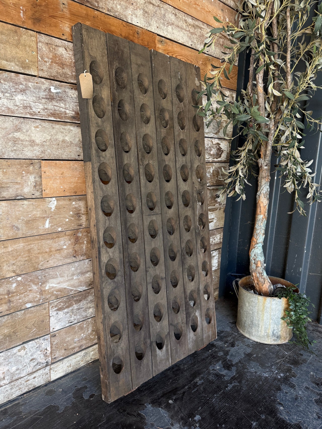 Champagne riddling rack