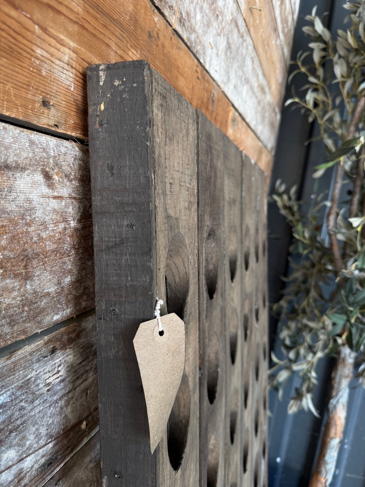 Champagne riddling rack