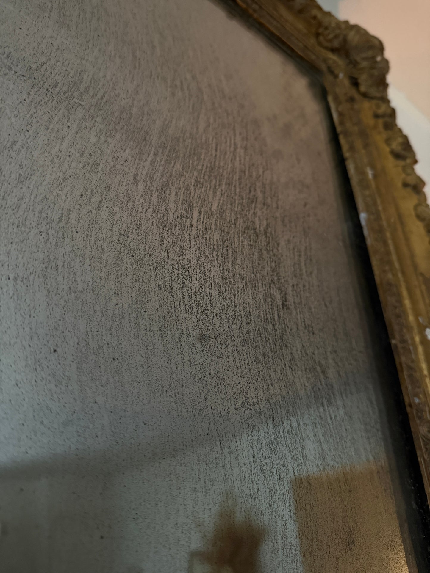 Large Foxed French gilt mirror