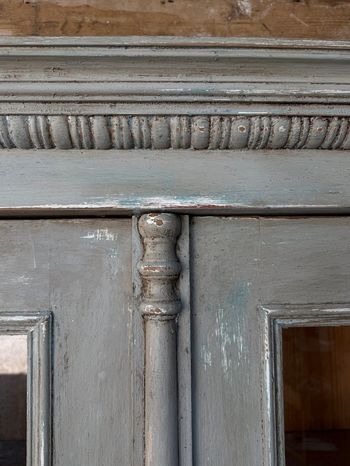 Painted glazed cupboard
