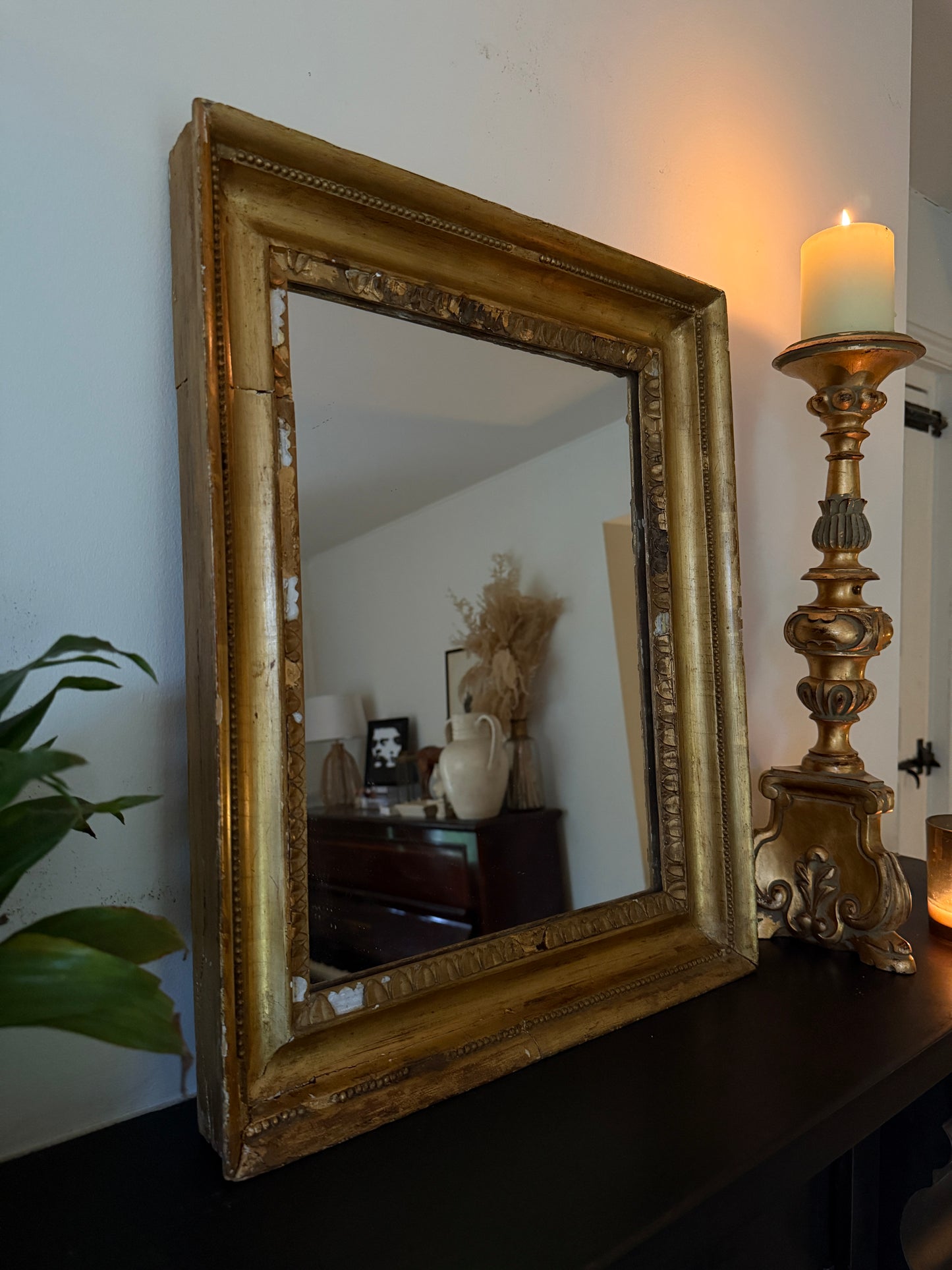 Pretty French gilt mirror