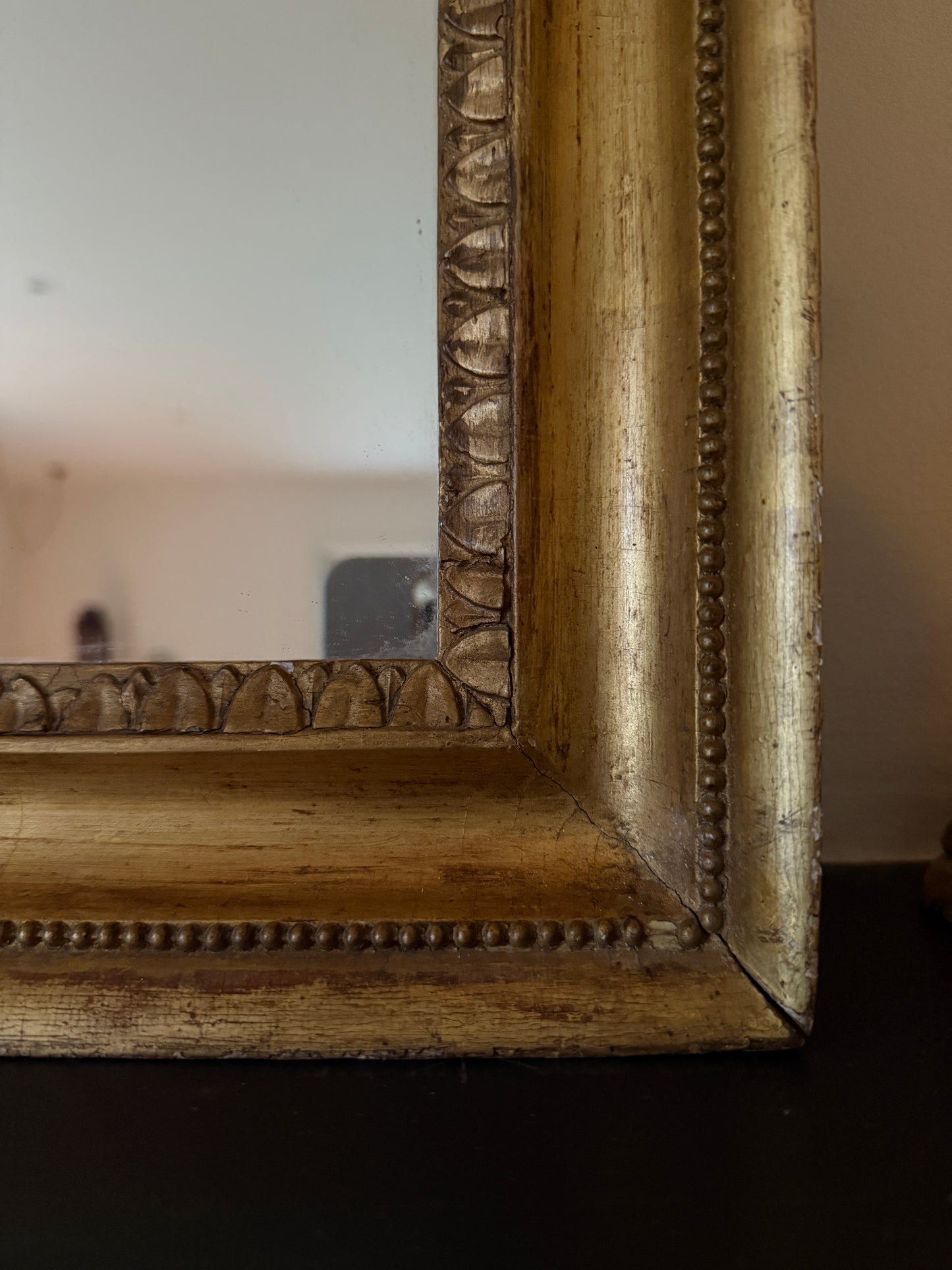 Pretty French gilt mirror