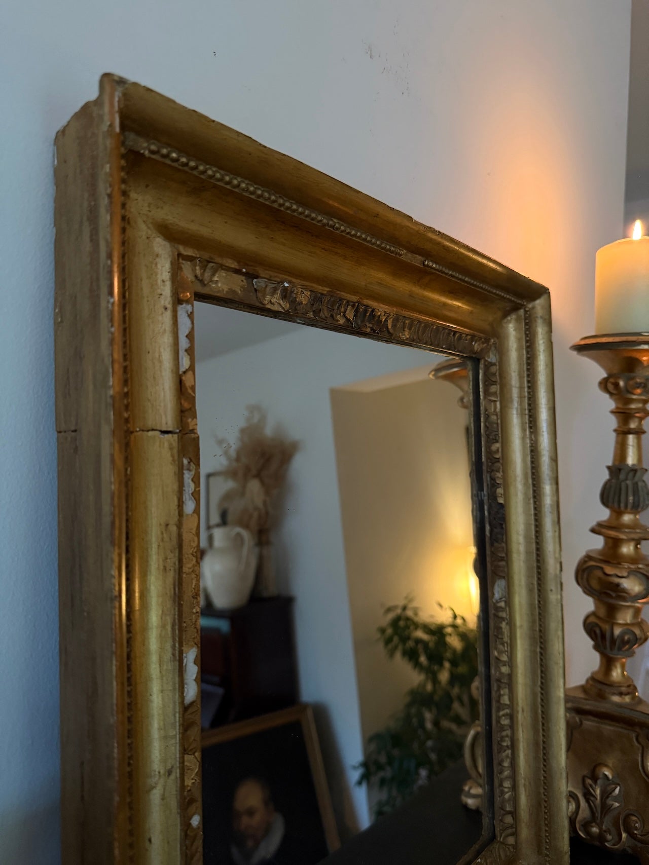 Pretty French gilt mirror