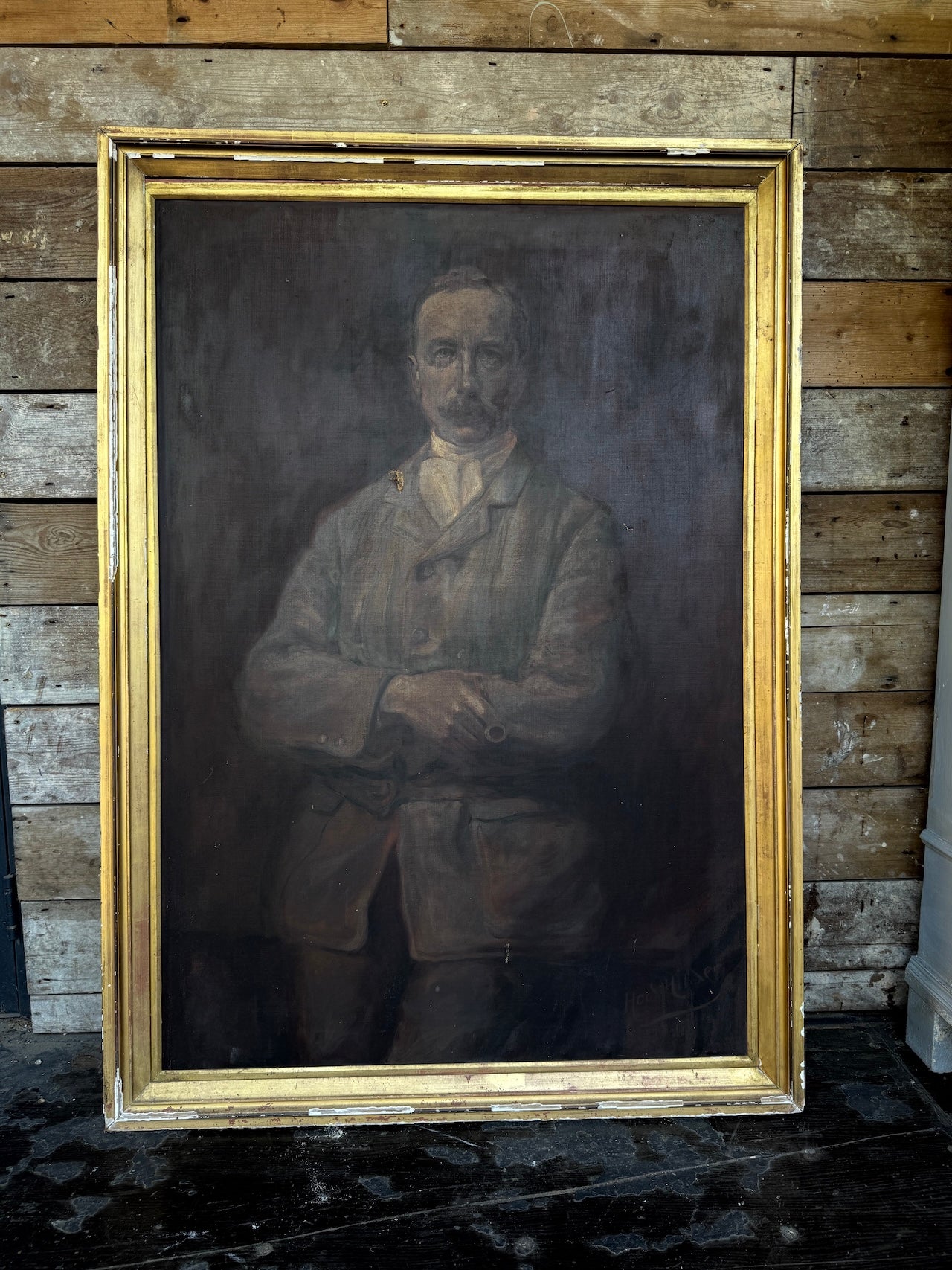 Large portrait painting